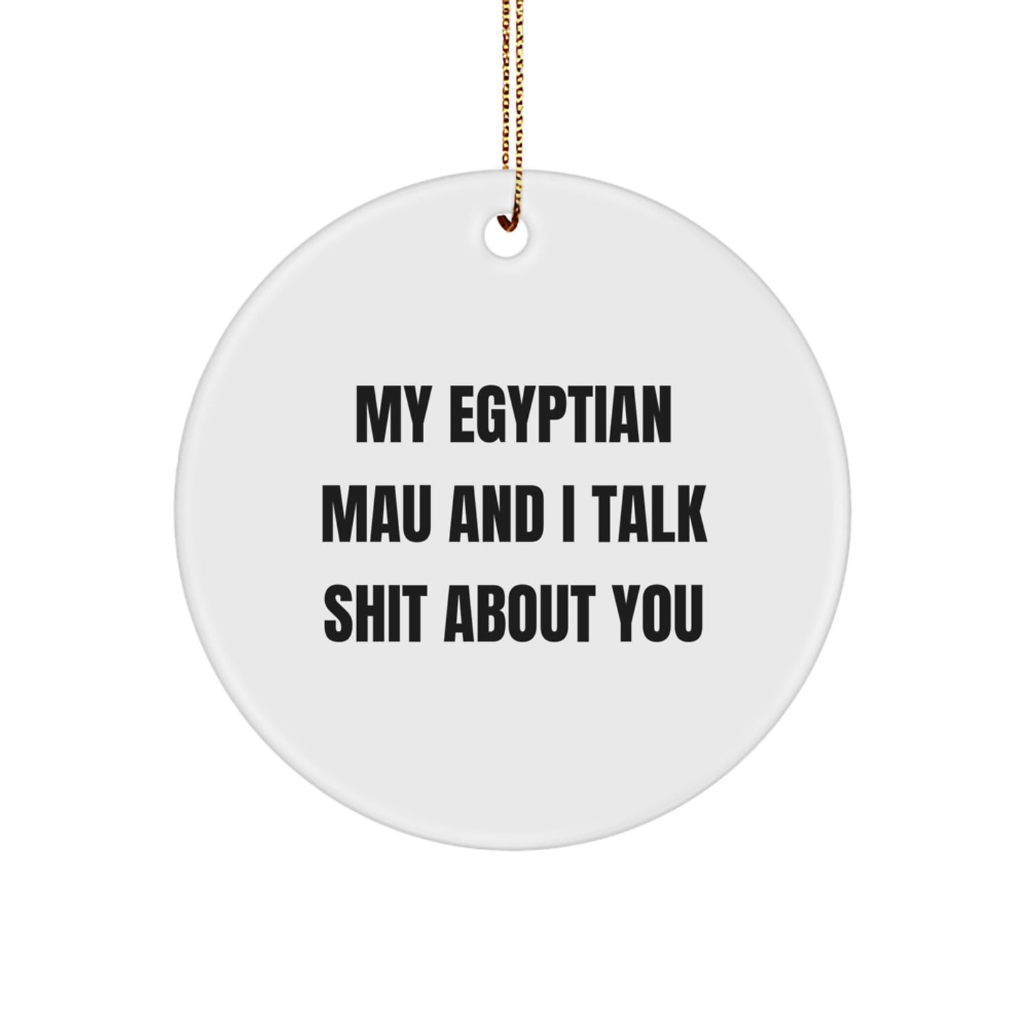 Teen Memento Egyptian Mau Circle Ornament Christmas Gift - Image 1