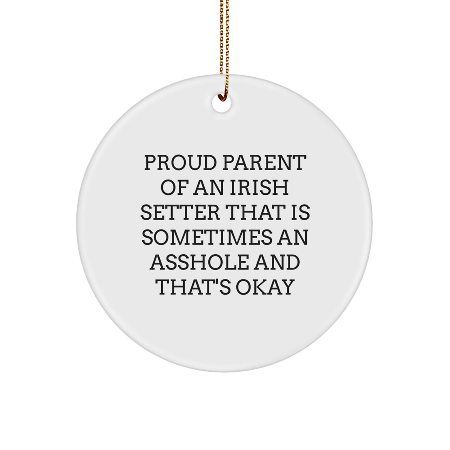 Favorite Irish Setter Circle Ornament for Kids Christmas Gift - Image 1