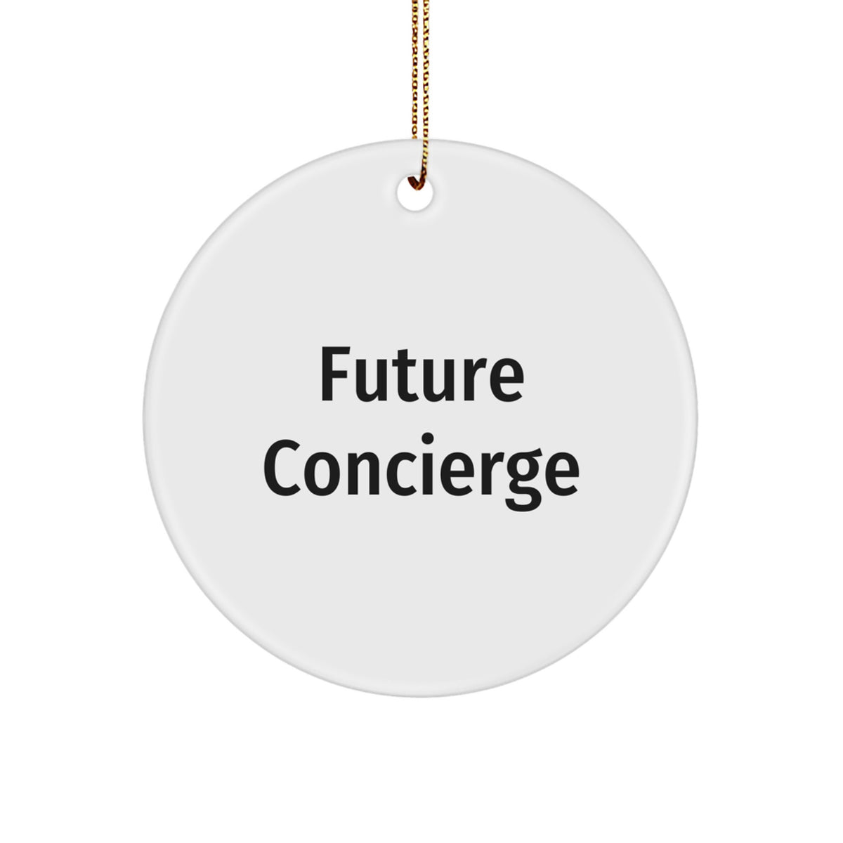 Funny Concierge Gifts from Friends, Unique Circle Ornament for Concierge Women, Handcrafted MDF Christmas Decor - Image 1