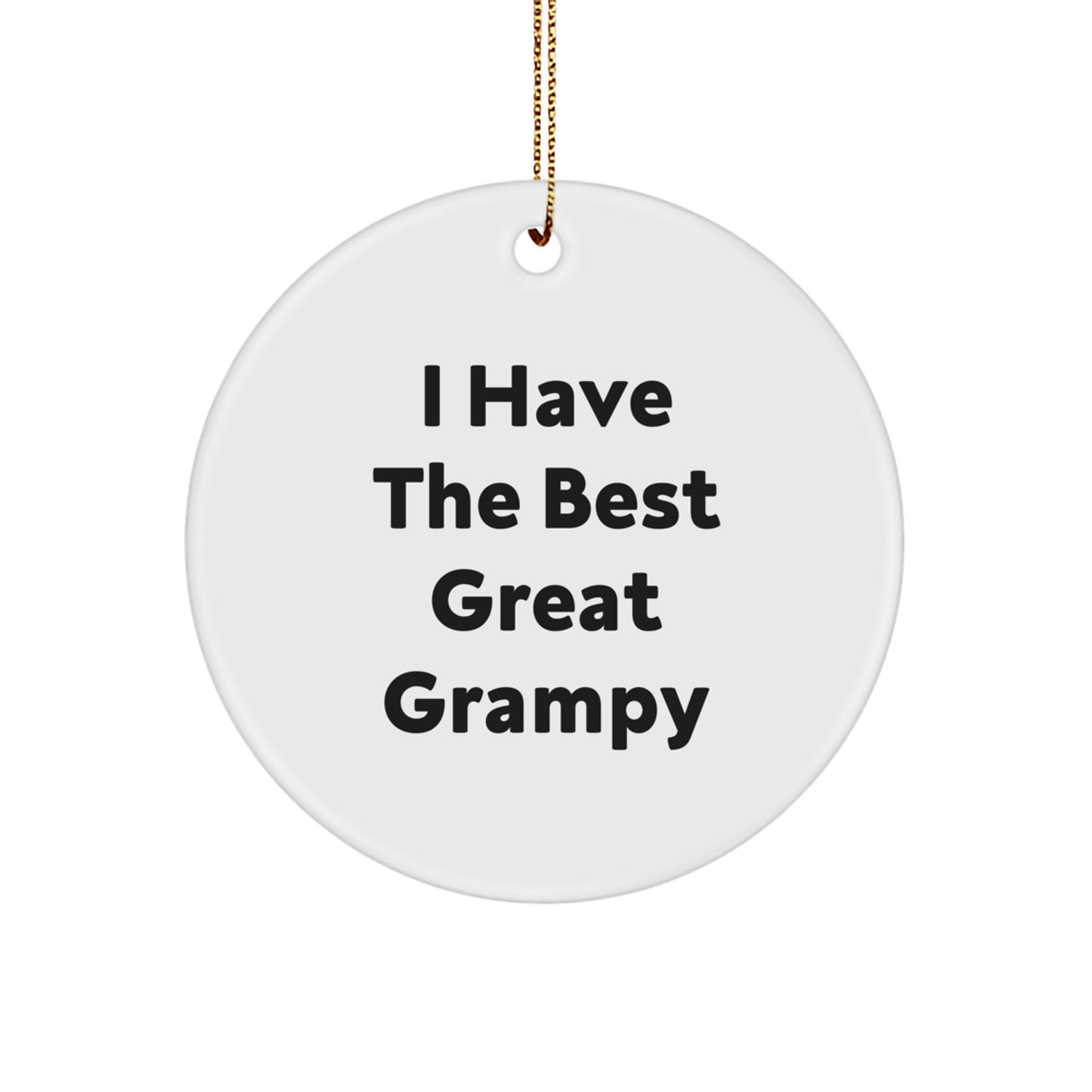 Funny Grampy Circle Ornament Gifts from Grandparents, Great Christmas Unique Gifts for Grampy Men, Great Men Gifts, Great Family Unique Gifts - Image 1