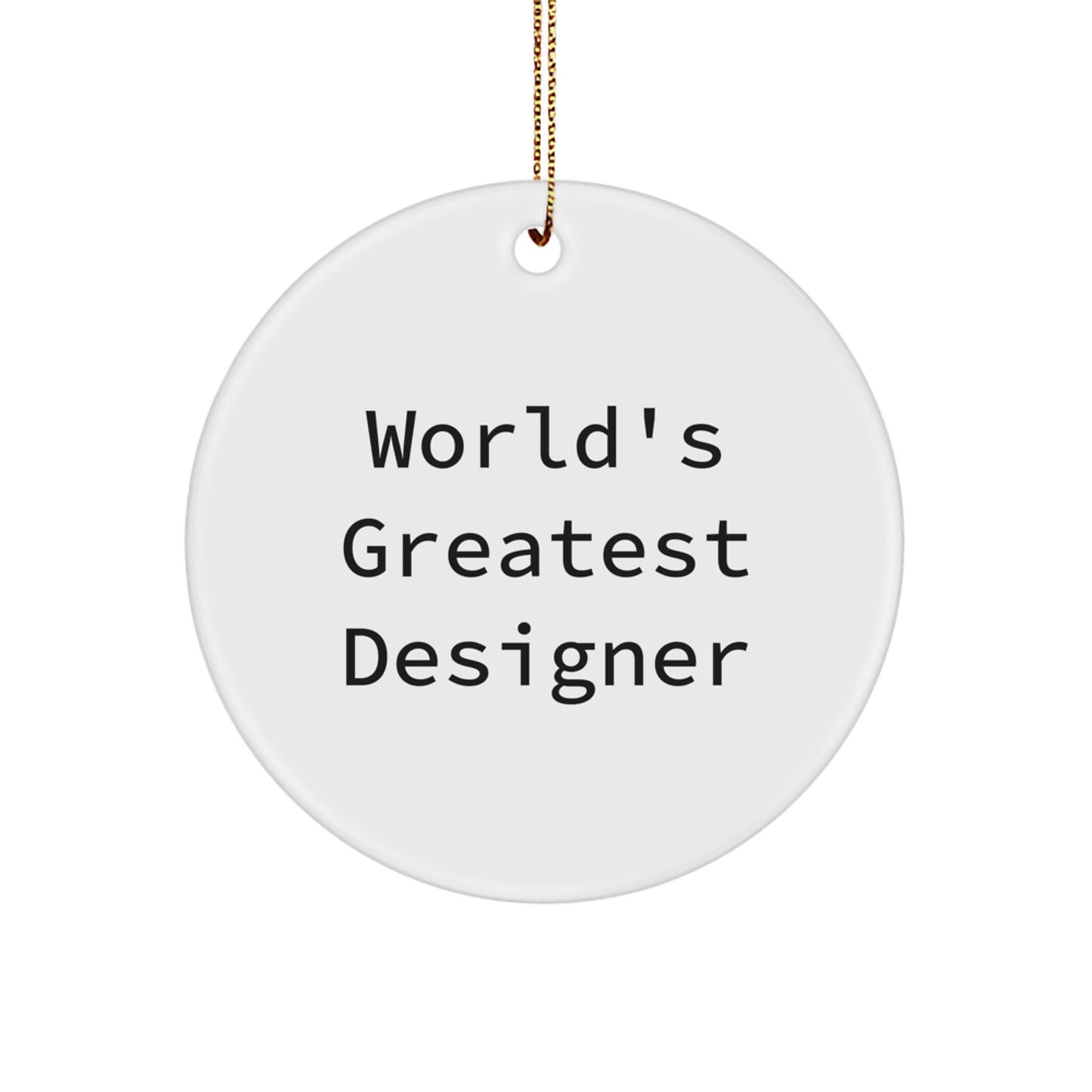 Designer Circle Ornament Idea Gift for Coworkers Holiday Christmas - Image 1