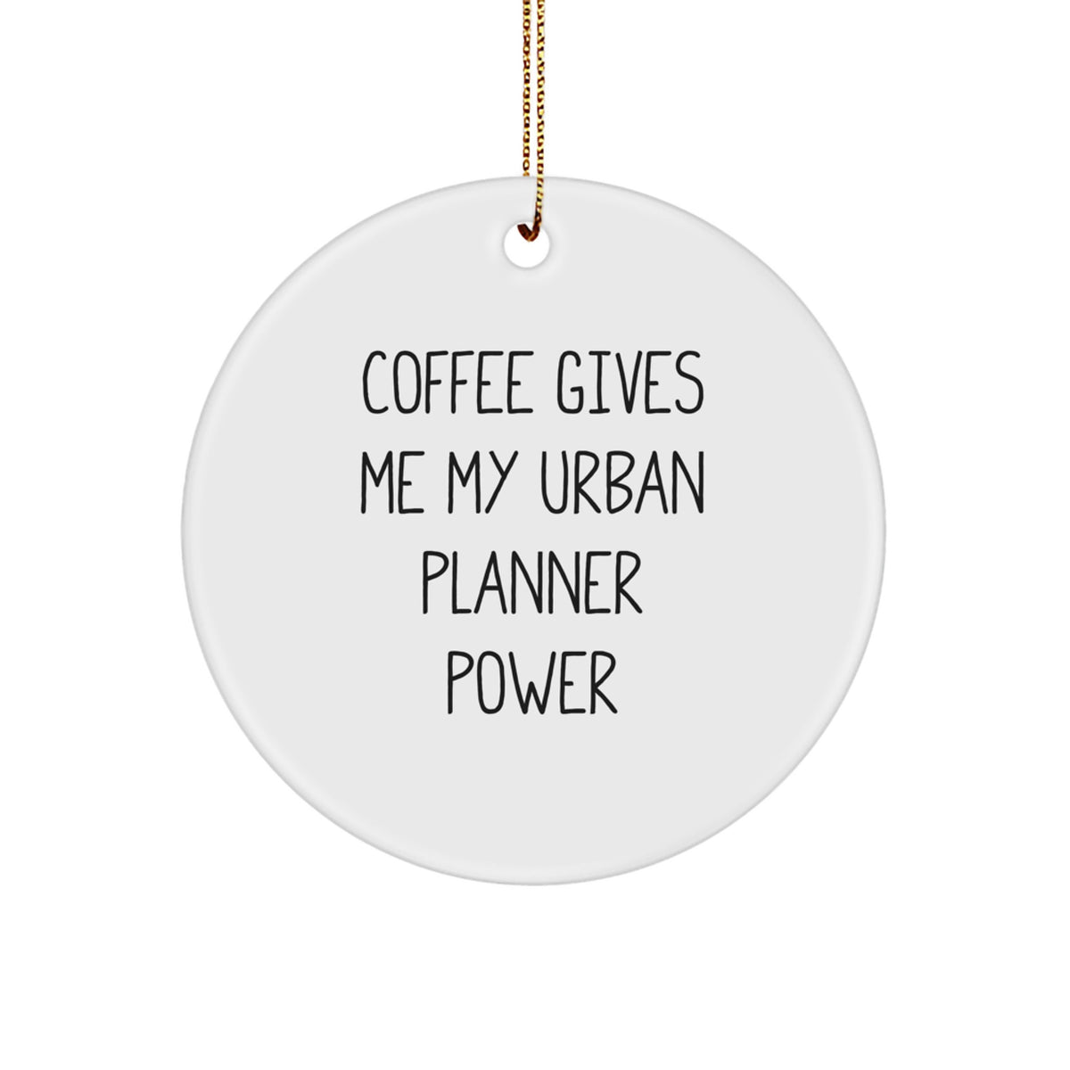 Christmas Unique Gift Urban Planner Ornament for Her Present Coffee Power - Image 1
