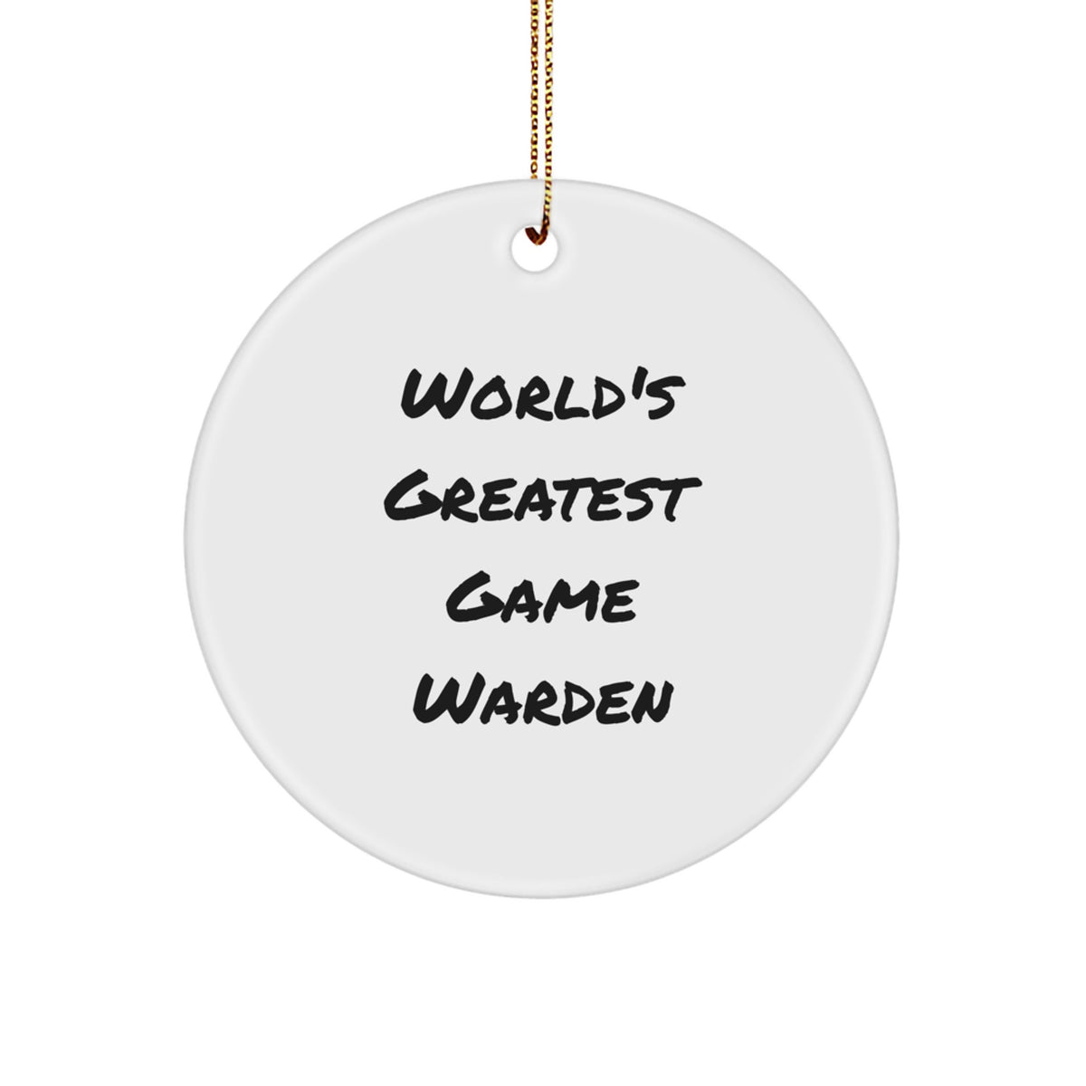 Game Warden Circle Ornament Idea for Coworkers Christmas Gift - Image 1