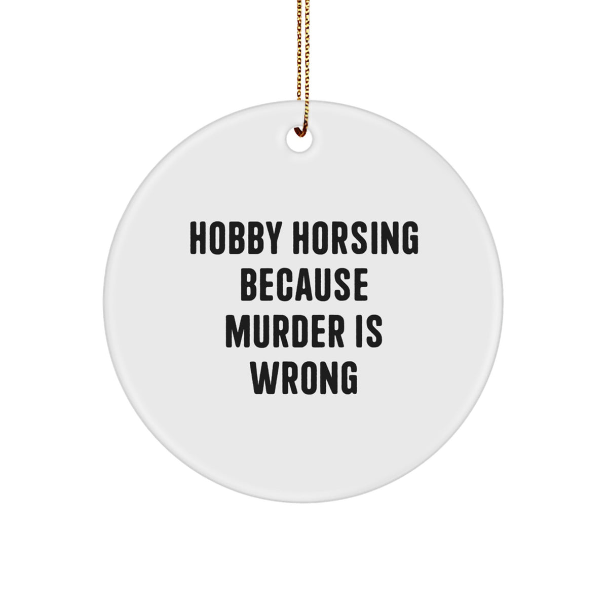 Hobby Horsing Funny Circle Ornament Gifts for Men Women Friends Family from Me - Image 1