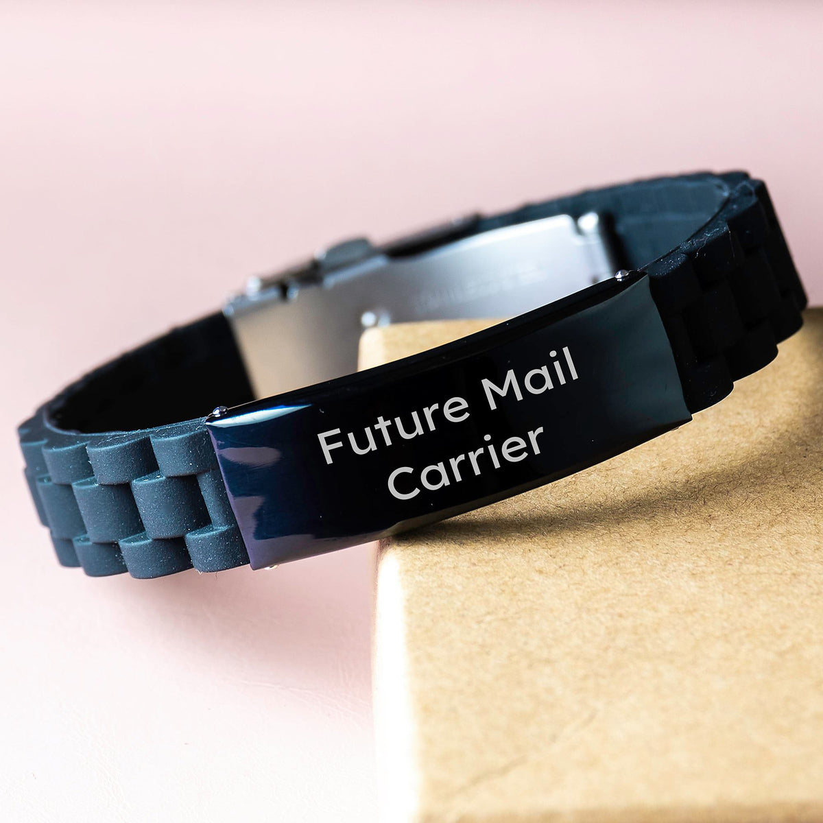 Funny Future Mail Carrier Gifts from Family - Glide lock Clasp Bracelet for Men, Women, Friends, Coworkers, Unique Birthday Unique Gifts - Image 3