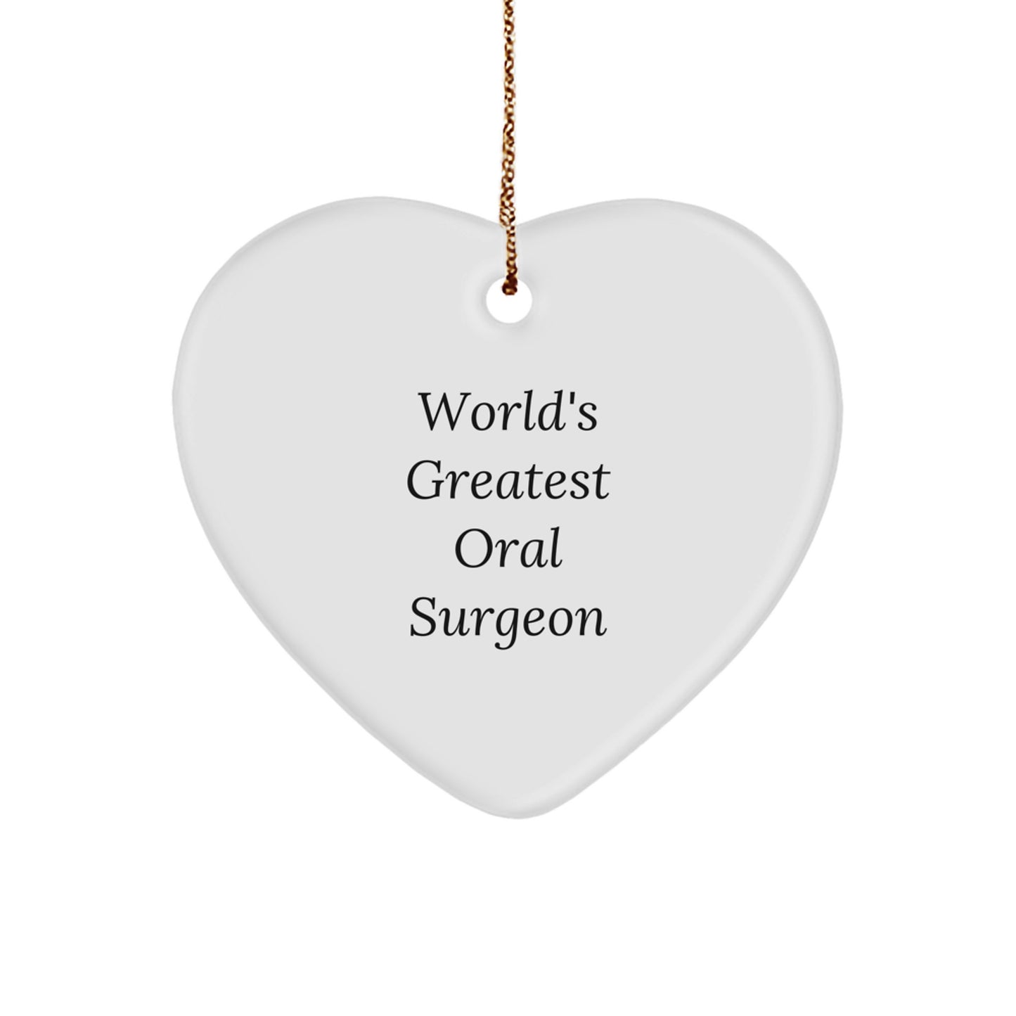 Funny Oral Surgeon Heart Ornament Gifts from Men for Women Friends Coworkers Family - Image 1