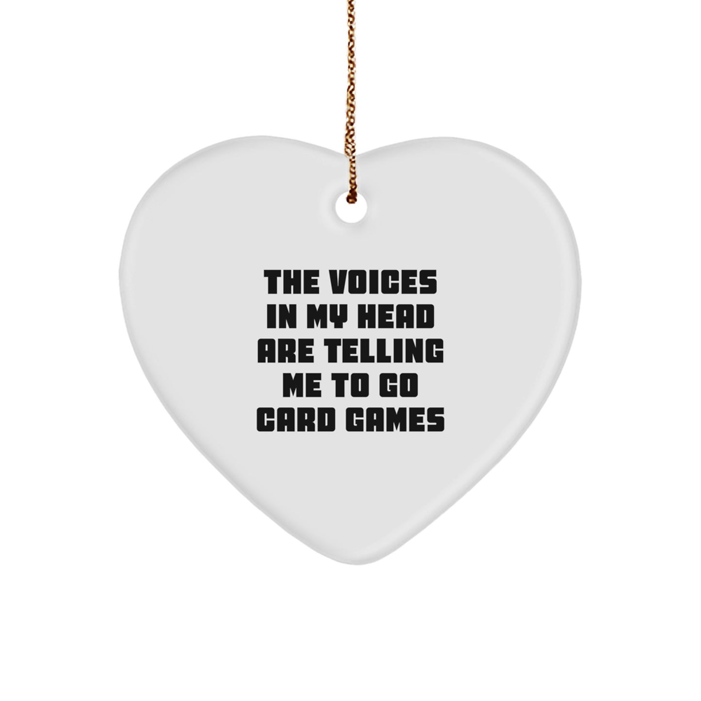 Funny Card Games Heart Ornament Gifts from Men to Friends and Family for Card Games Lovers on Christmas - Image 1