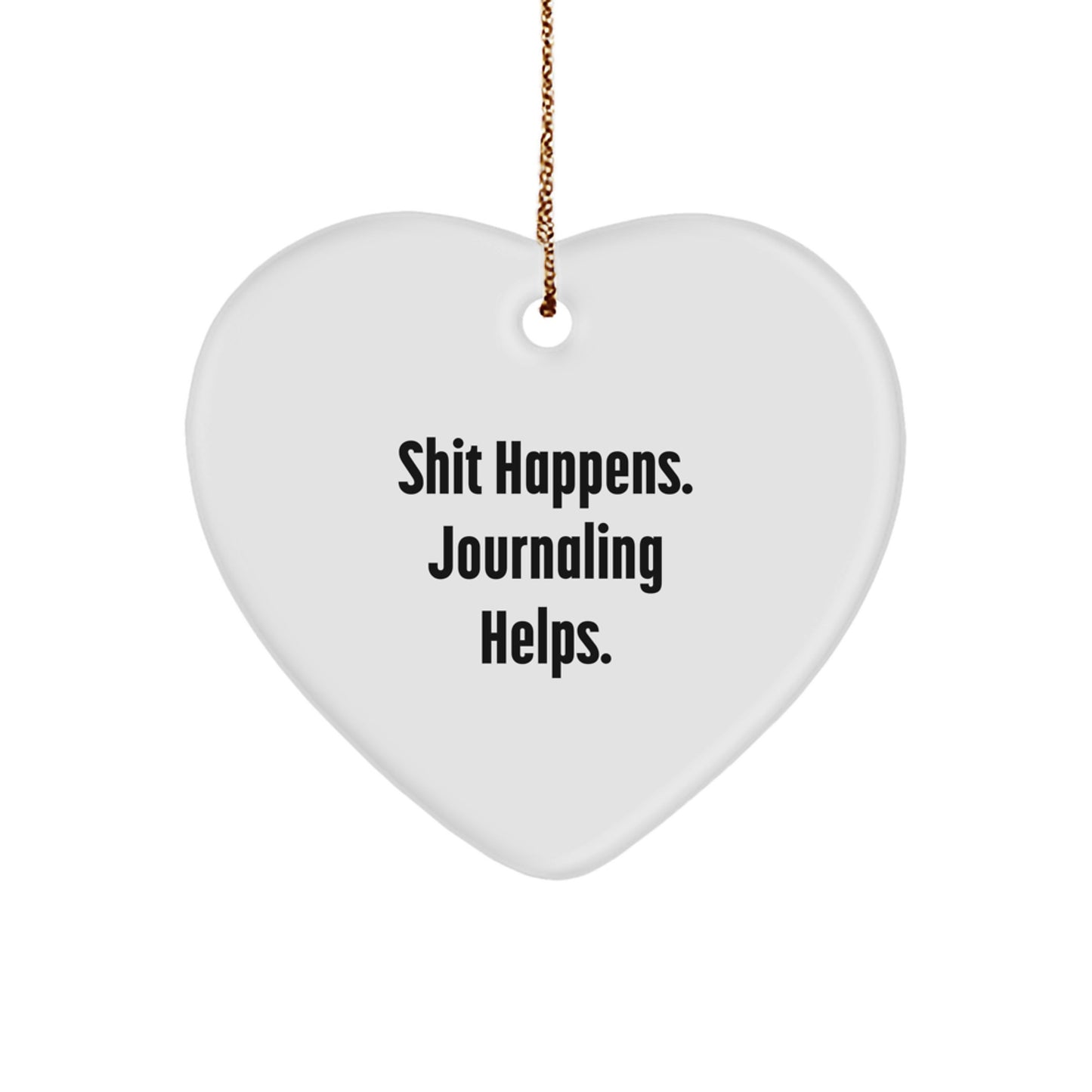 Funny Journaling Heart Ornament Gifts from Friends - Perfect Journaling Help - Image 1