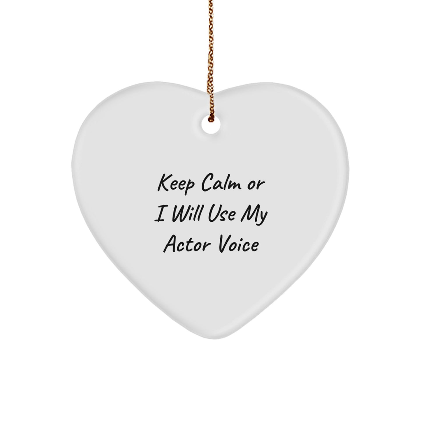 Funny Actor Heart Ornament Gifts from Friends for Actor Men at Christmas Unique Gifts - Image 1