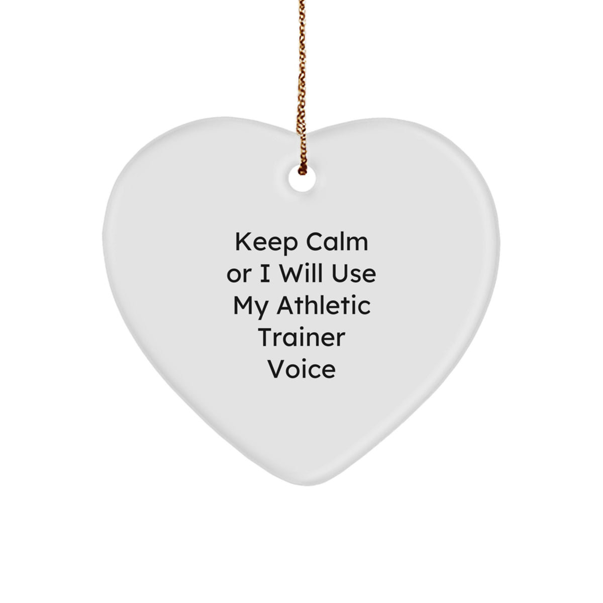 Funny Athletic Trainer Gifts for Family Friends - Heart Ornament Christmas Unique Presents from Men Women Coworkers Family - Image 1