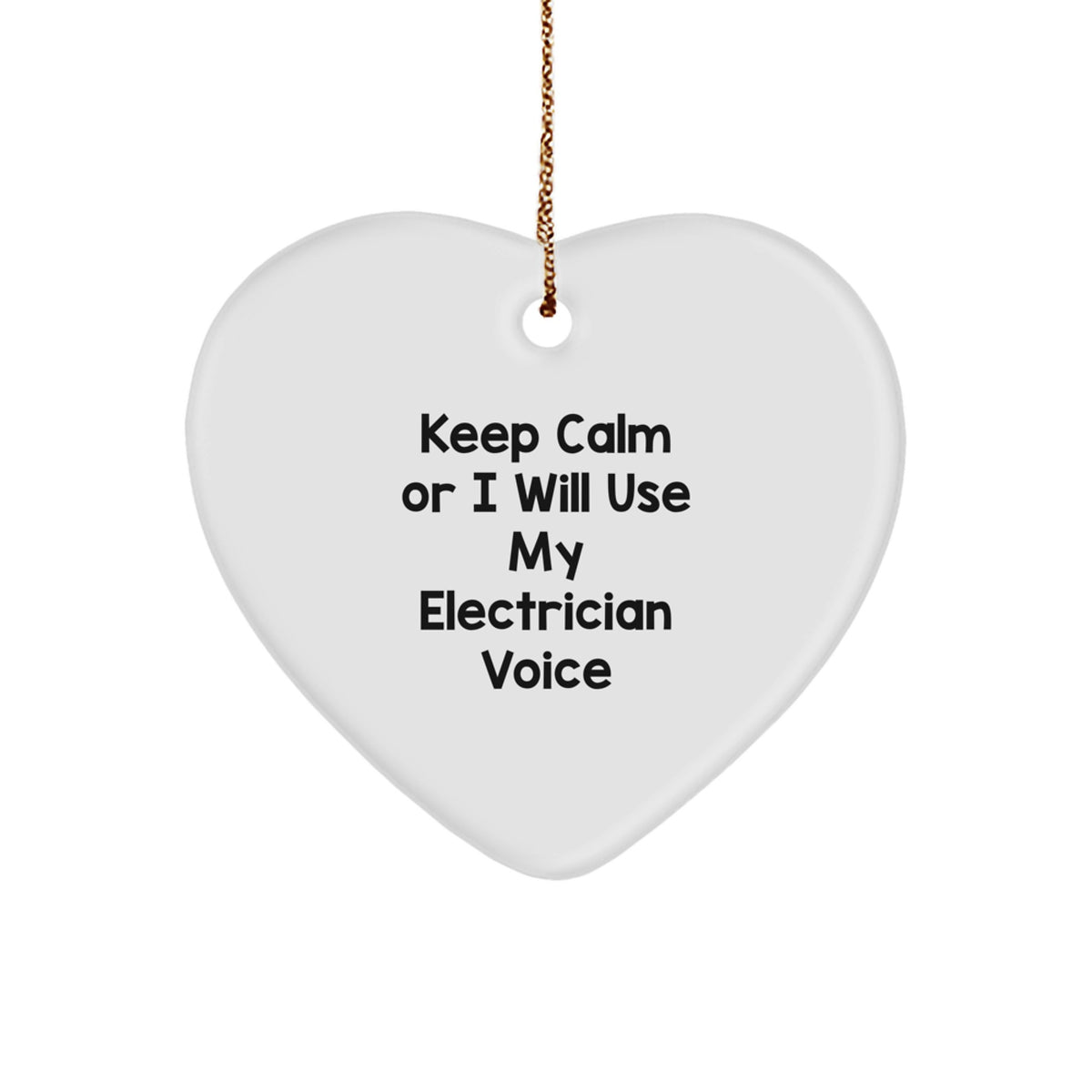 Electrician Keepsake Heart-Shaped Bright Christmas Ornament for Him Gift - Image 1