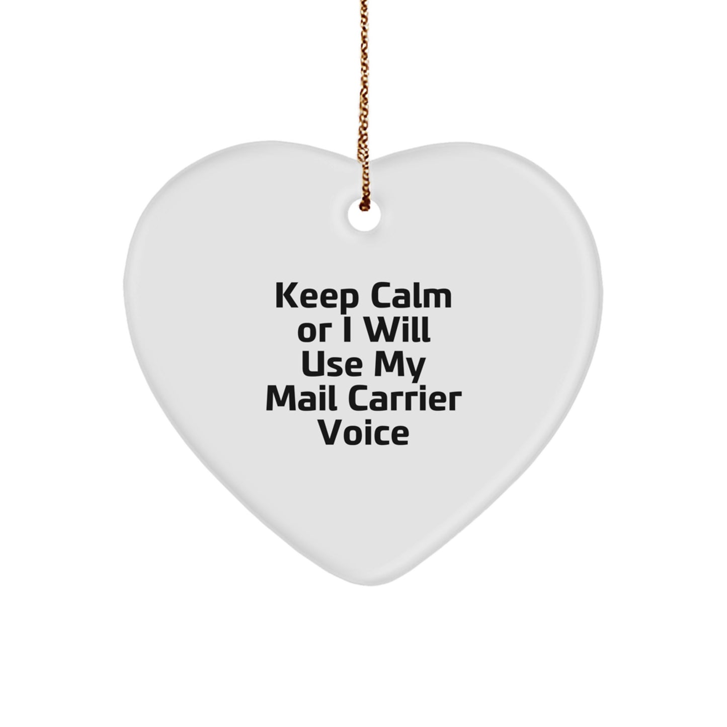 Christmas Gift for Her Mail Carrier Heart Ornament Present - Image 1