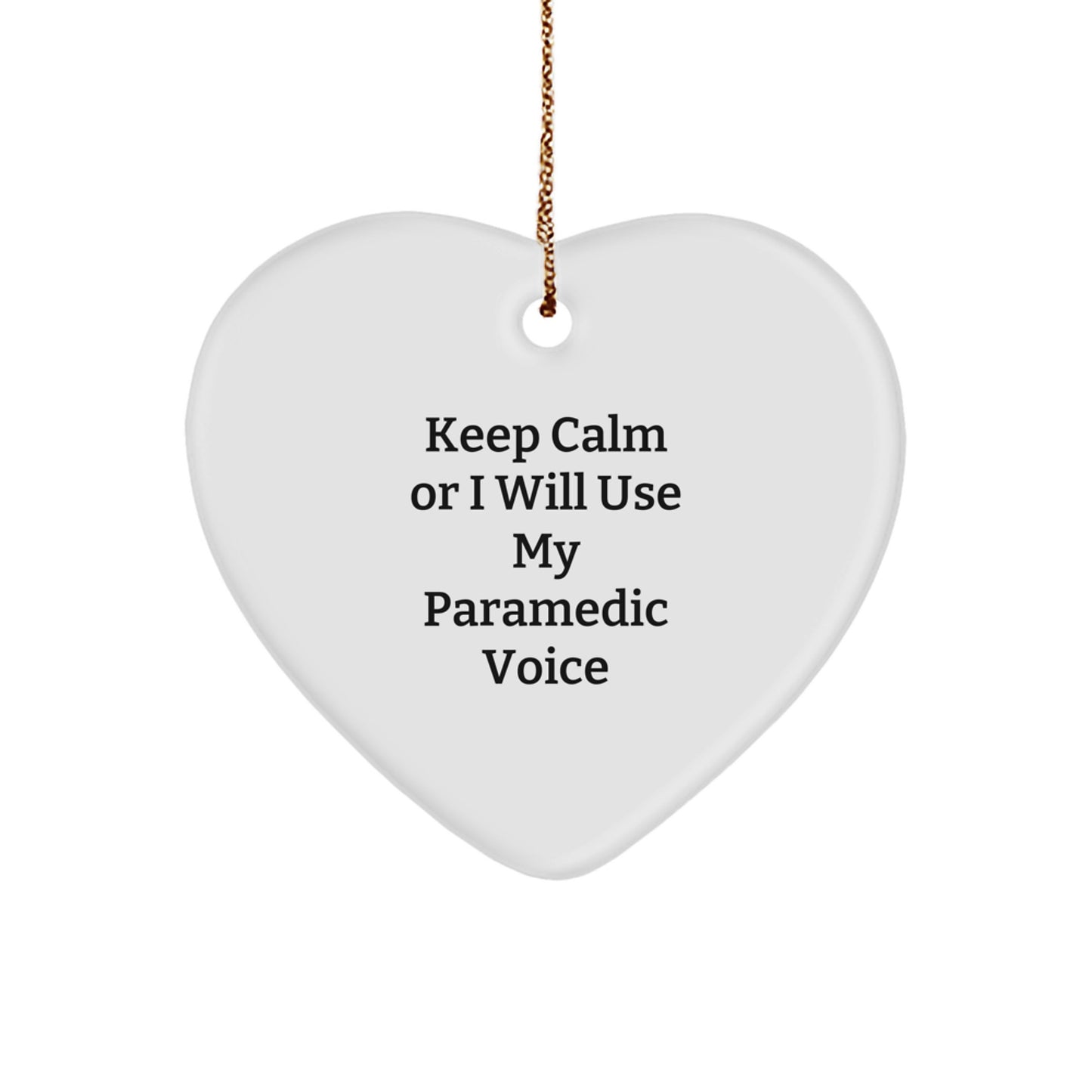 Paramedic Heart Ornament Idea for Coworkers Holiday Christmas Gift - Image 1