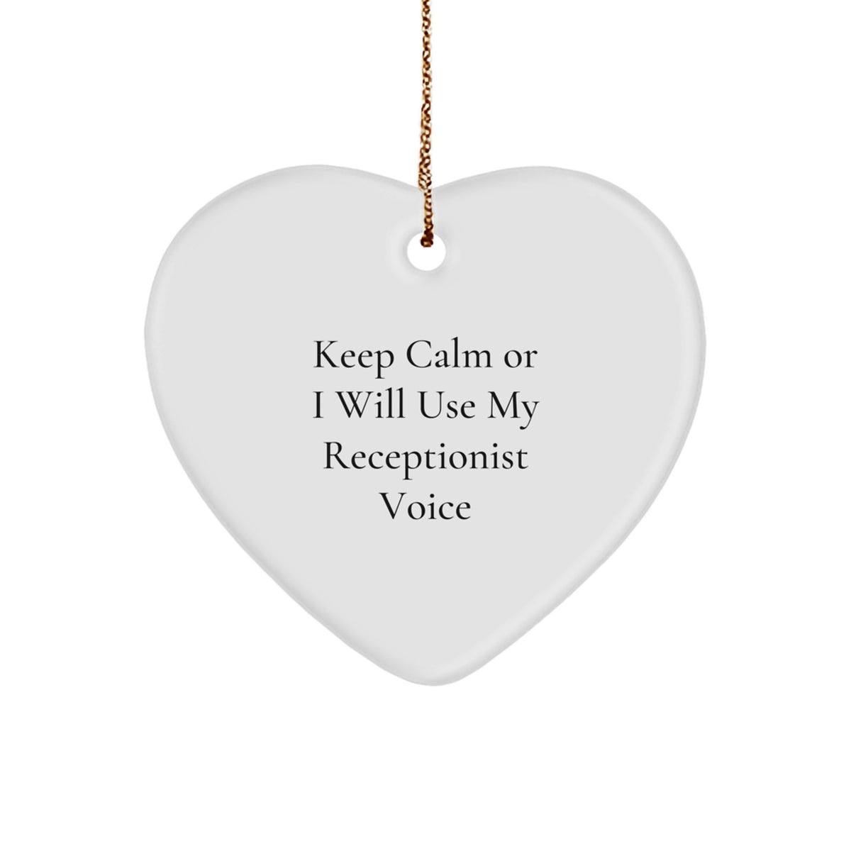 Receptionist Keepsake Christmas Ornament for Him Gift - Image 1