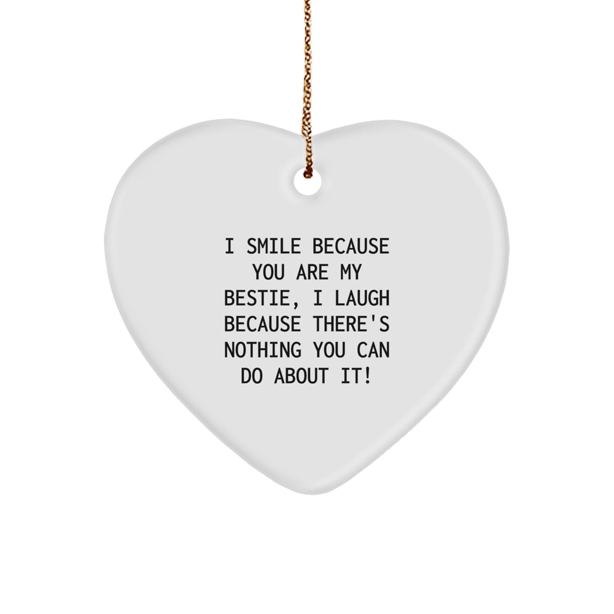 Bestie Christmas Ornament Keepsake for Him Gift Heart Shaped - Image 1