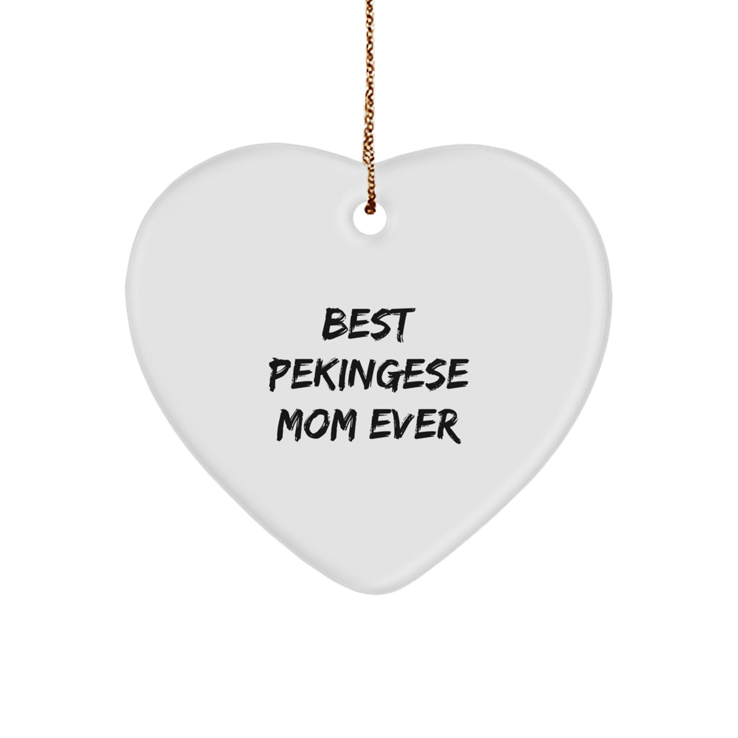 Funny Pekingese Dog Gifts for Women, Heart Ornament, Unique Christmas Unique Gifts from Women to Pekingese Dog Lovers - Image 1