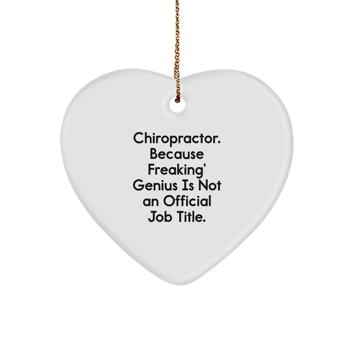 Chiropractor Heart Keepsake Christmas Ornament for Him Bright Gift - Image 1