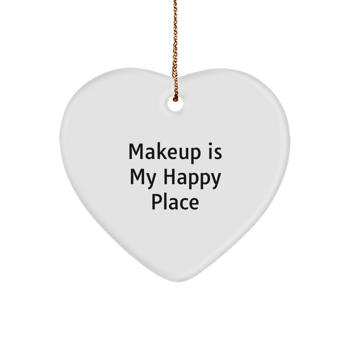 Christmas Gift for Her Makeup Lover Heart Ornament Present - Image 1