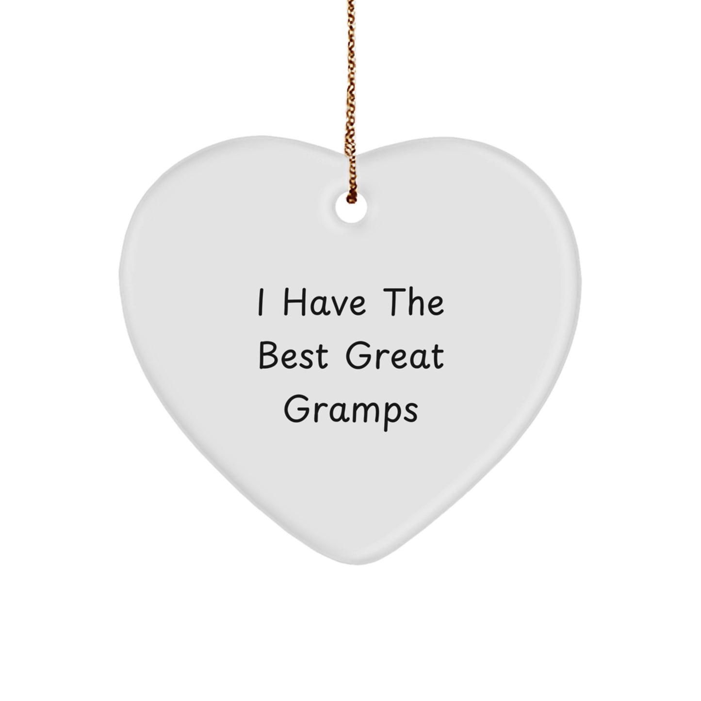 Funny Gramps Gifts from Family for Men, Heart Ornament I Have The Best Great Gramps Christmas Unique Decorations - Image 1