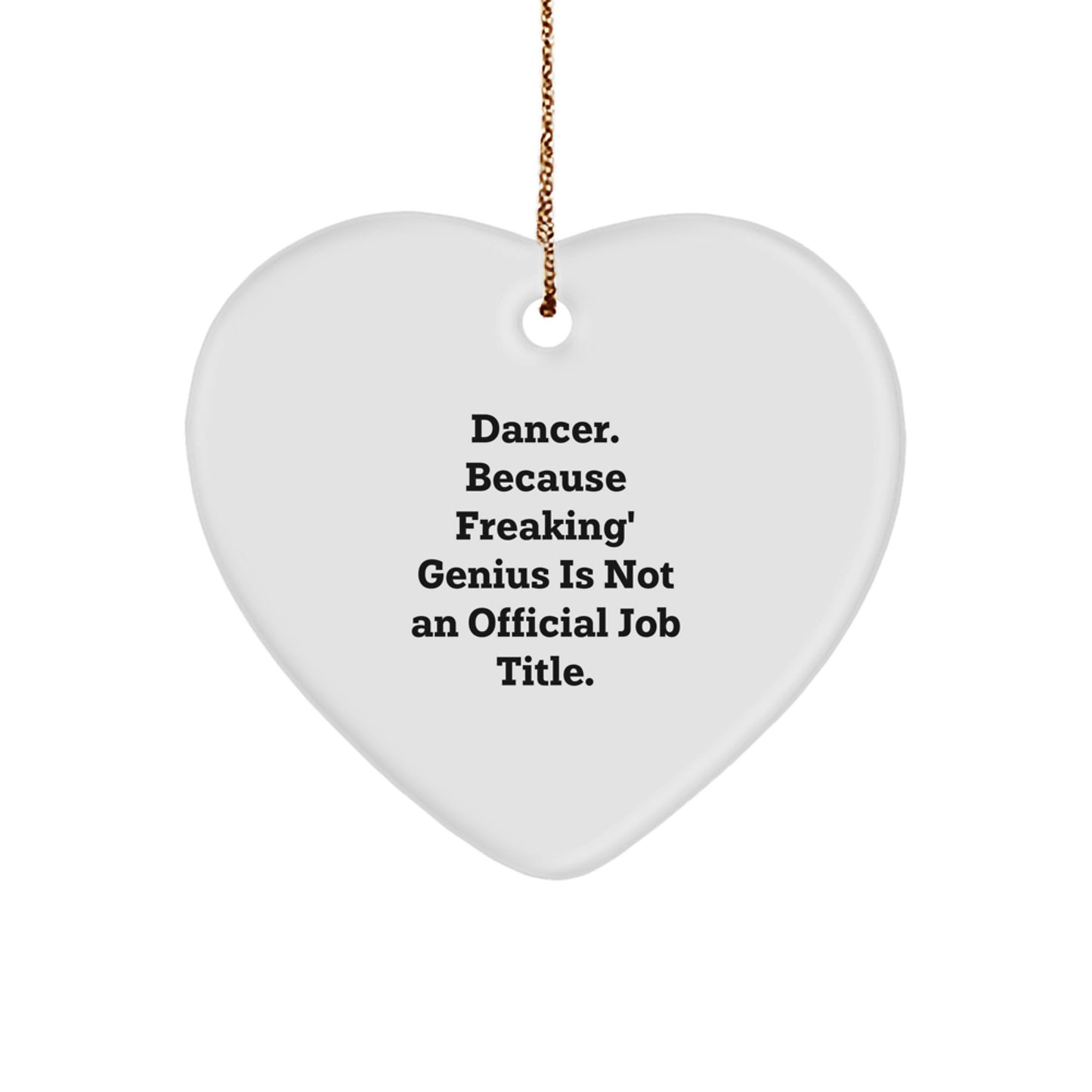 Funny Dancer Gifts from Men to Women Friends Coworkers Family - Dancer Heart Ornament Christmas Unique Gifts for Dancers - Image 1