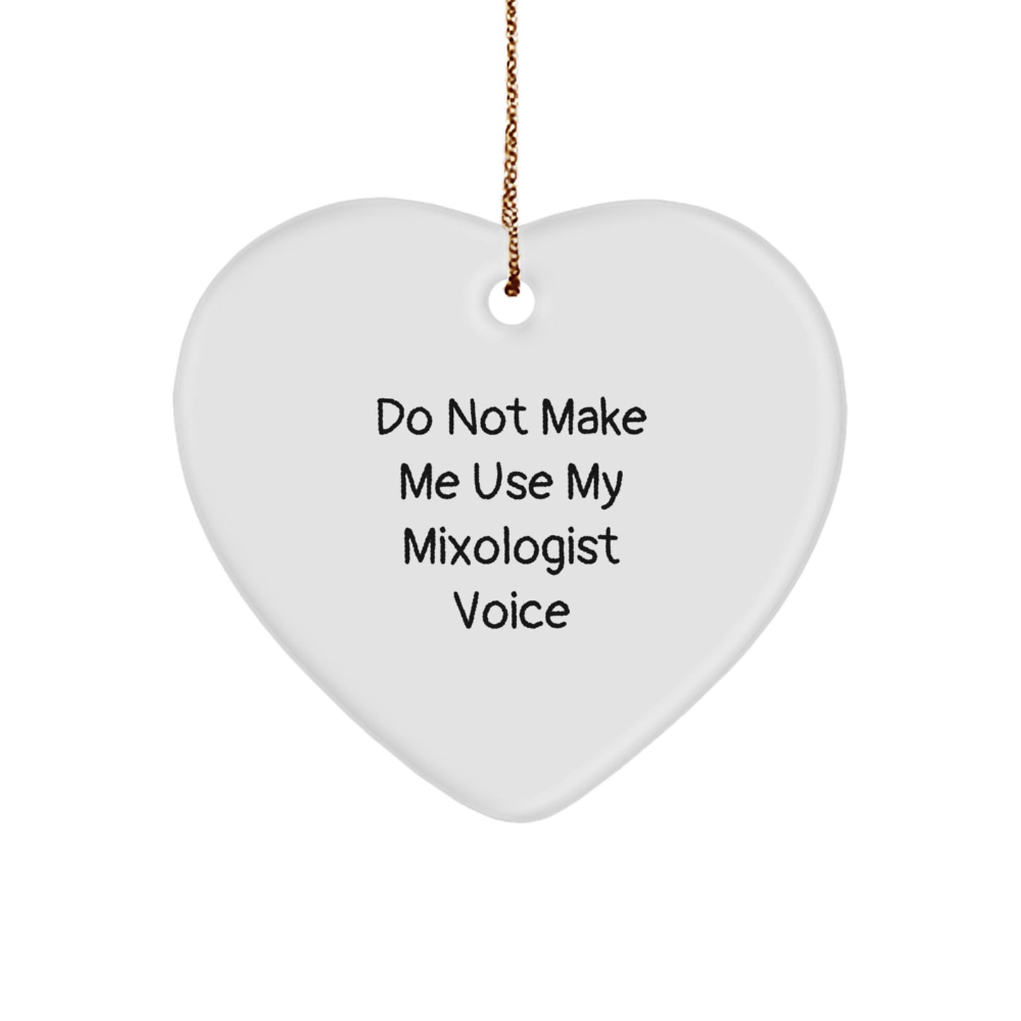 Christmas Gift for Her Mixologist Heart Ornament Present Bright - Image 1