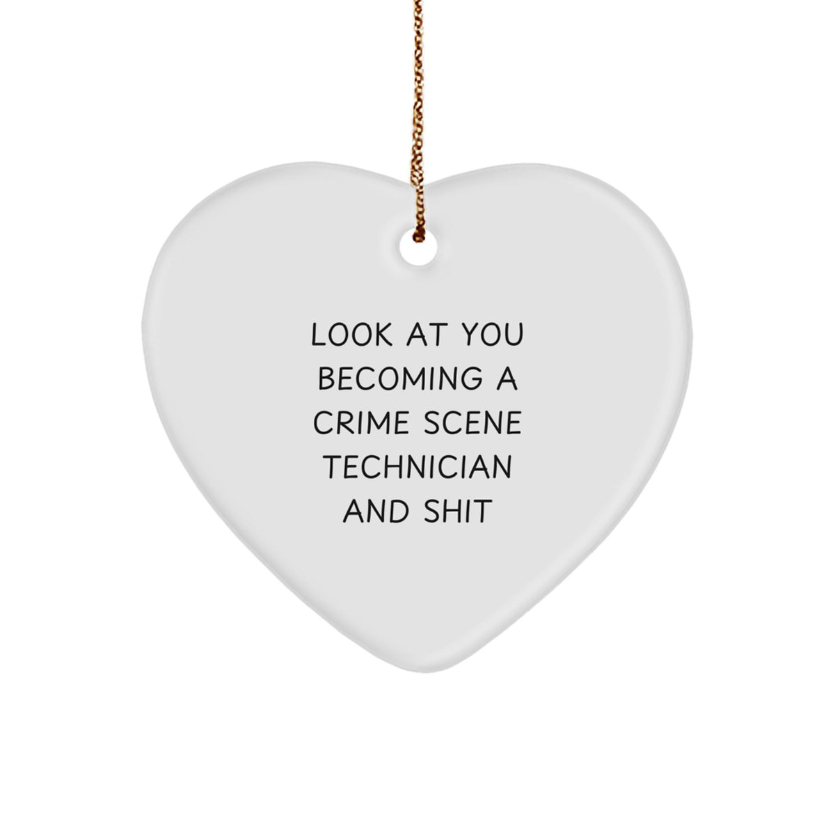 Crime Scene Technician Heart Keepsake Christmas Unique Gift for Him - Image 1