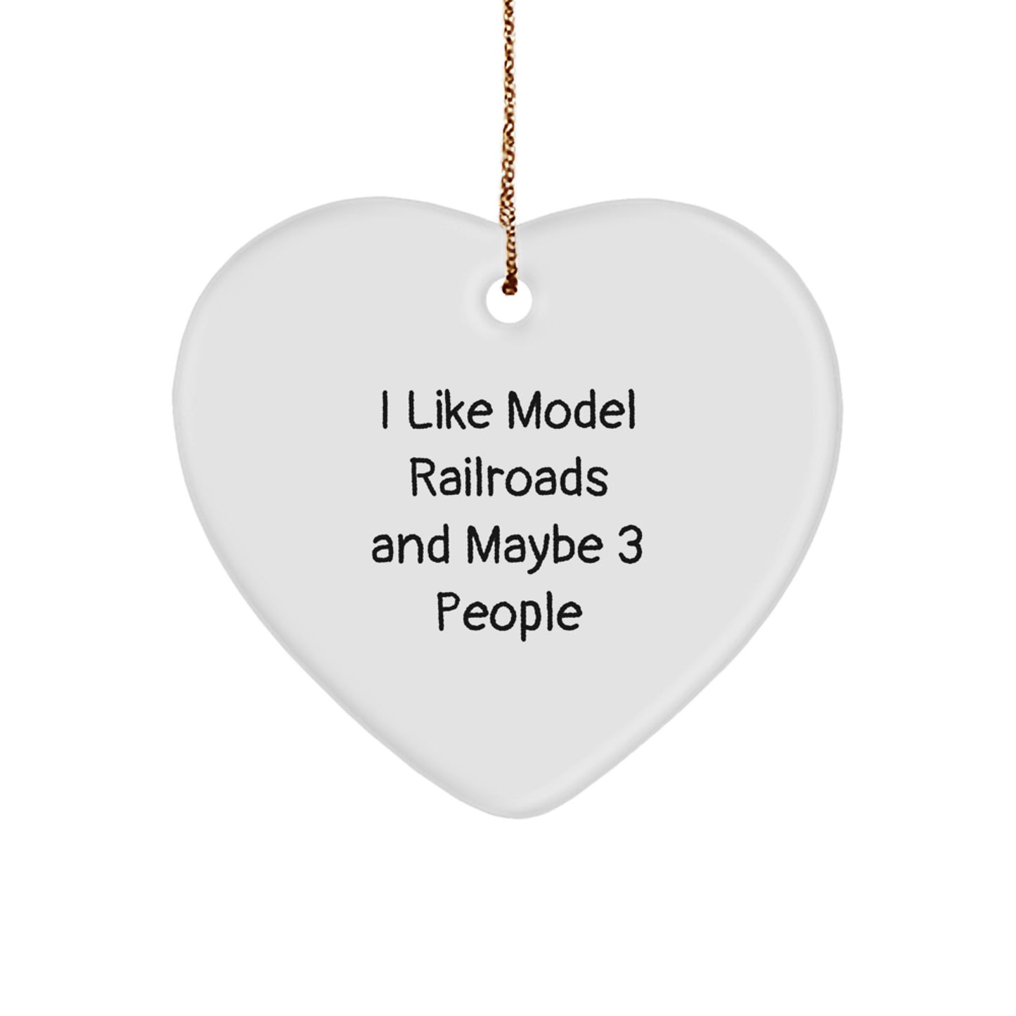 Model Railroads Heart Ornament Idea for Coworkers Christmas Gift Unique - Image 1