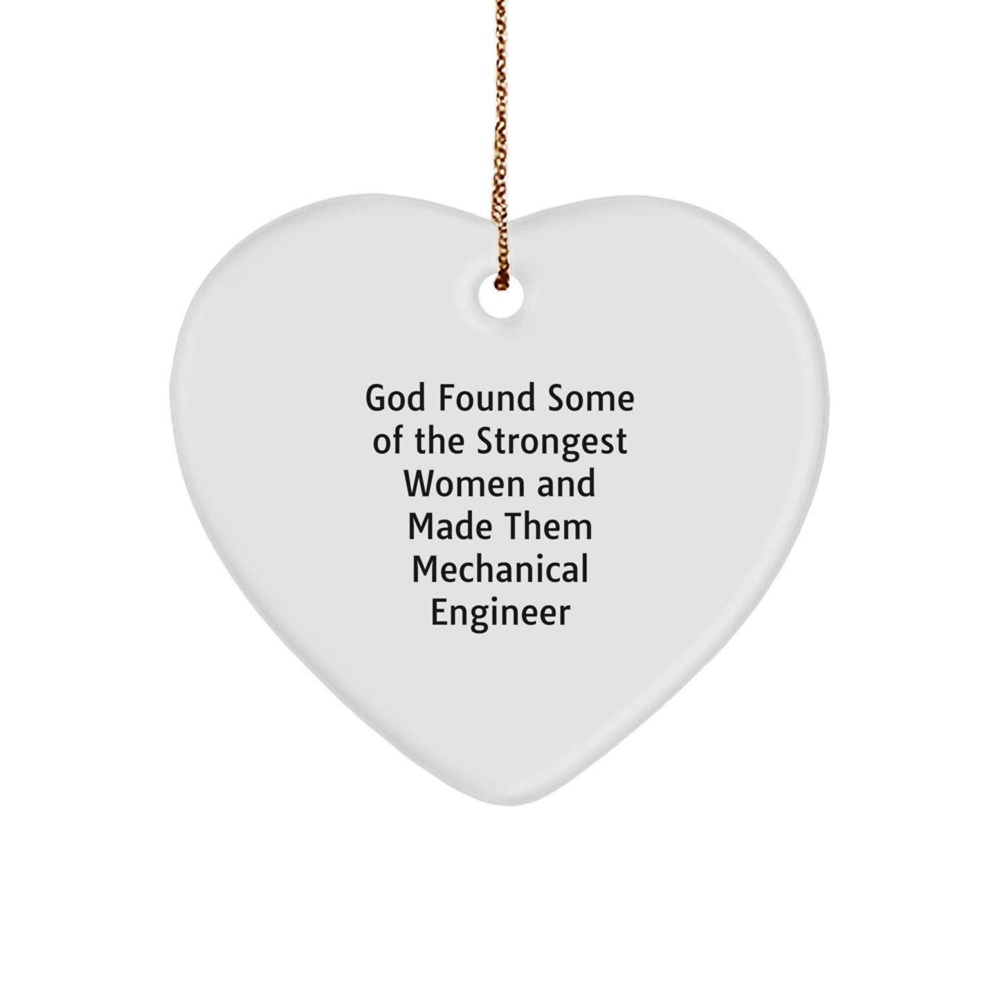 Funny Heart Ornament for Mechanical Engineer Gifts from Men to Women Coworkers Friends Family - Image 1
