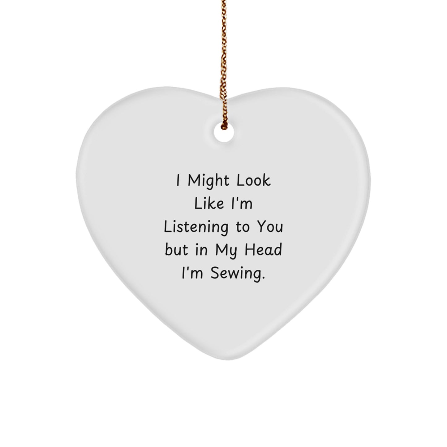 Heartfelt Sewing Joy, Funny Quote Sewing Gifts for Sewing Lovers, Christmas Unique Gifts from Family to Friends - Image 1