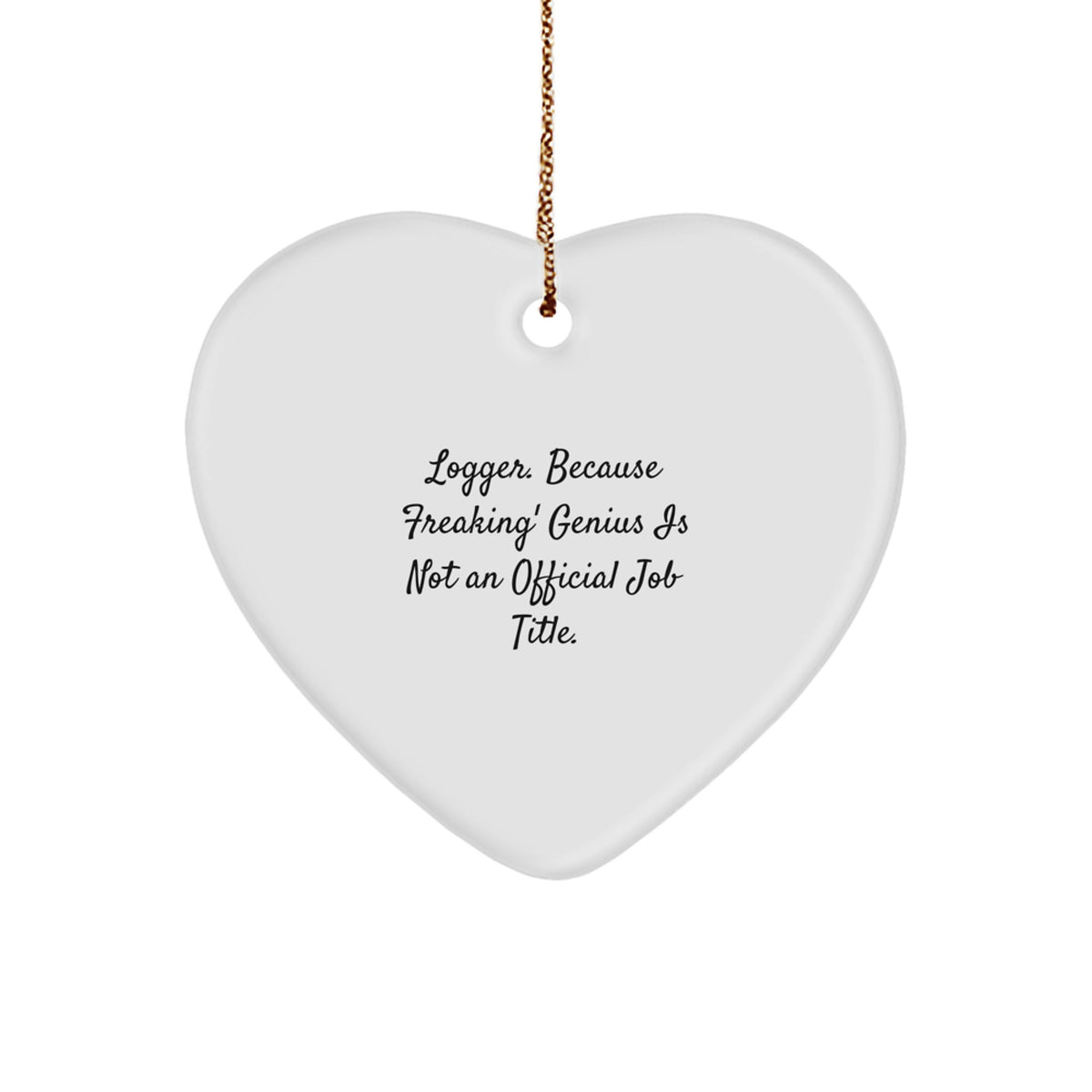 Logger Heart Ornament Christmas Gift for Coworkers Idea - Image 1