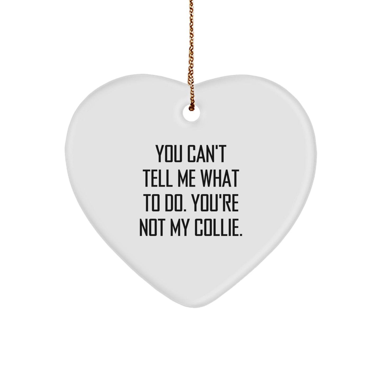 Unique Collie Dog Heart Ornament Funny Christmas Unique Gifts from Friends for Collie Lovers - Image 1