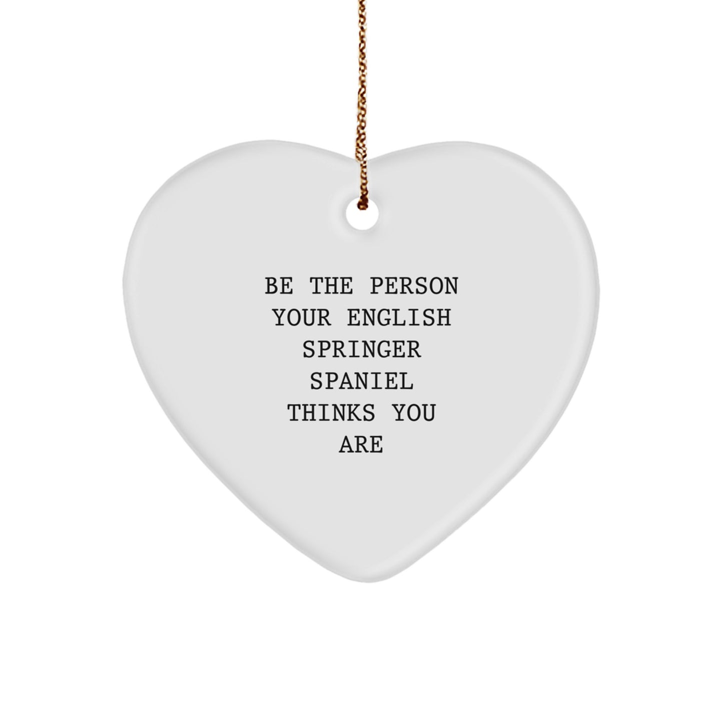 Gifts from Men to English Springer Spaniel Dog Lovers, Heart Ornament for Christmas Unique Gifts - Image 1