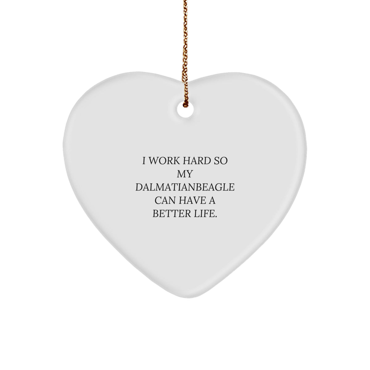 Dalmatian Heart Ornament WorkHard Collectible for Neighbors Xmas Gift - Image 1