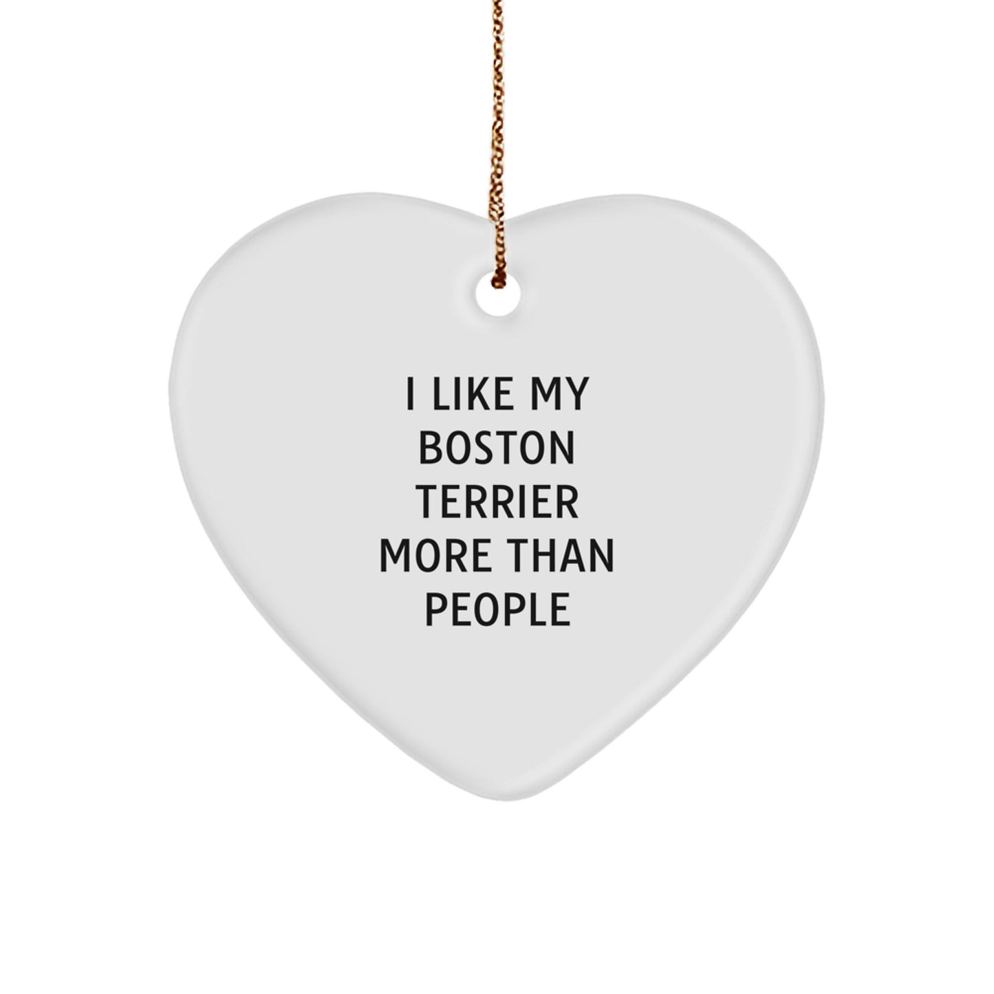 Boston Terrier Dog Lovers Gifts from Friends and Family, Funny Heart Ornament for Christmas Unique Gifts - Image 1