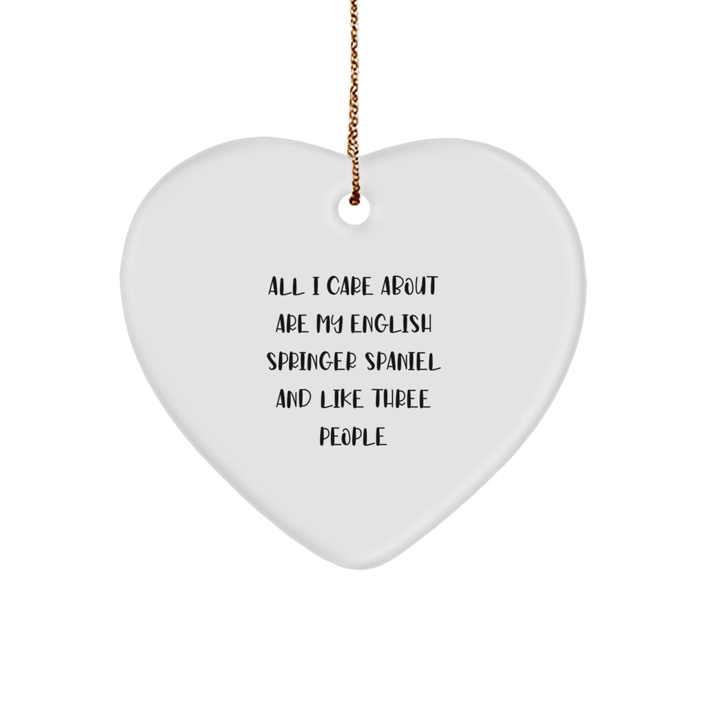 Family Treasure Christmas Unique Gift Heart Ornament for English Springer - Image 1