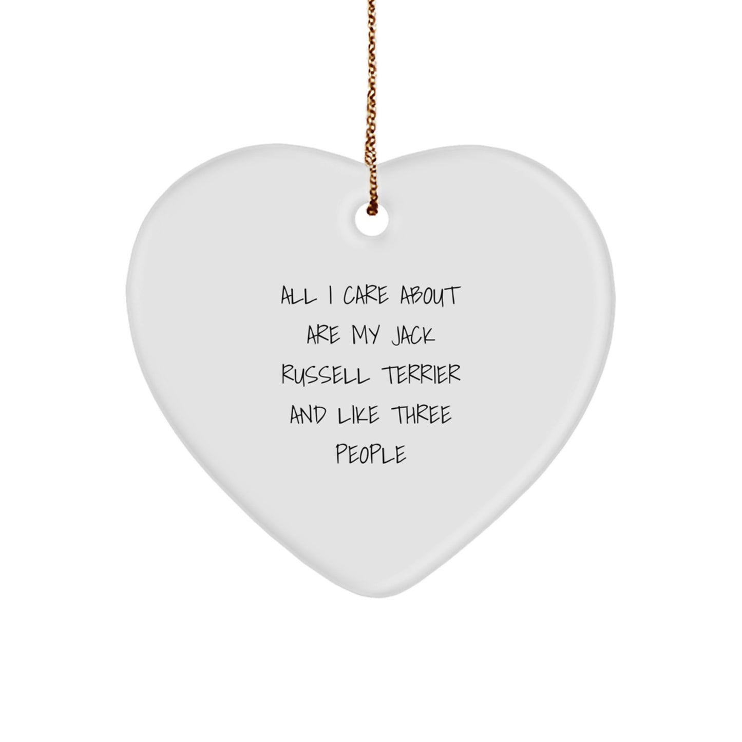 Funny Jack Russell Terrier Dog Gifts for Men, Heart Ornament with Cute Quote, Christmas Unique Gifts from Friends - Image 1