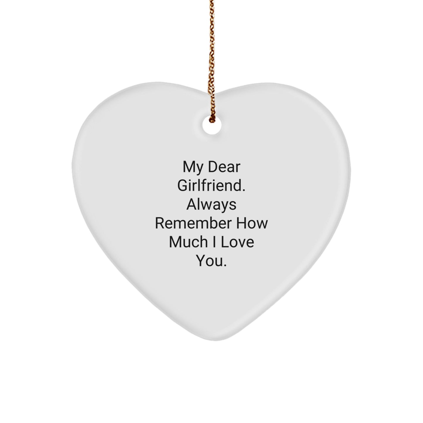 Funny Sweetheart Gifts from Men - Heart Ornament for Christmas Decorations with I Love You Quote - Gifts for Sweetheart - Image 1