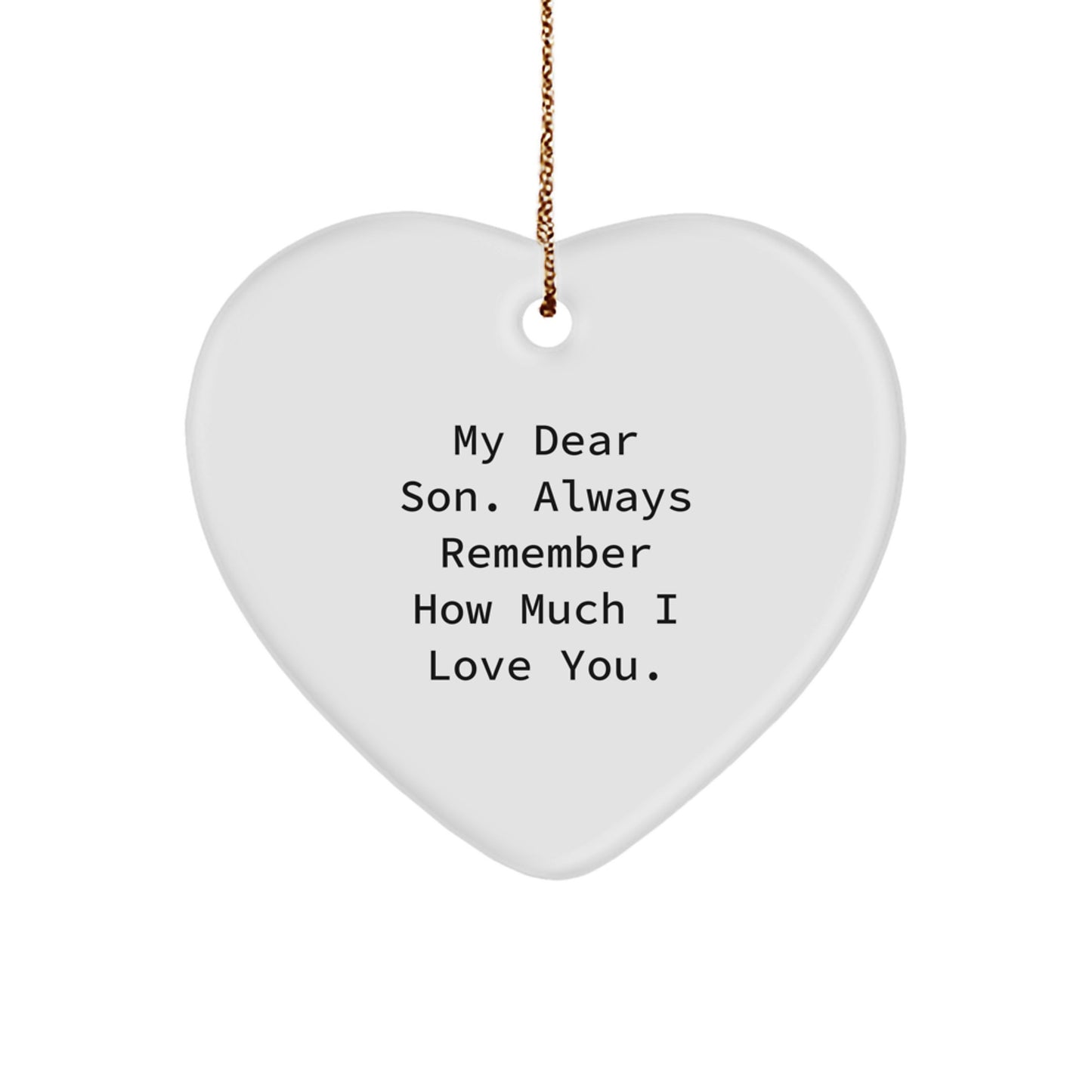 Funny Heart Ornament Gifts from Mom or Dad to Son for Christmas - Image 1