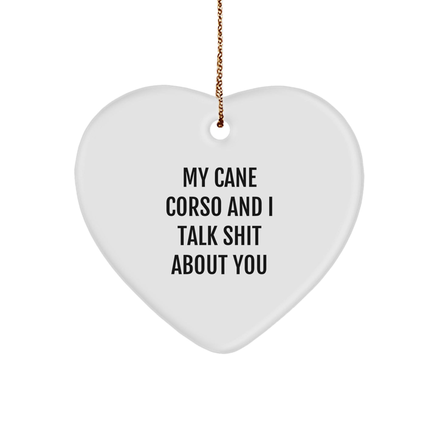 Funny Cane Corso Dog Gifts from Friends for Christmas Unique Gifts, Heart Ornament for Men Women Family - Image 1