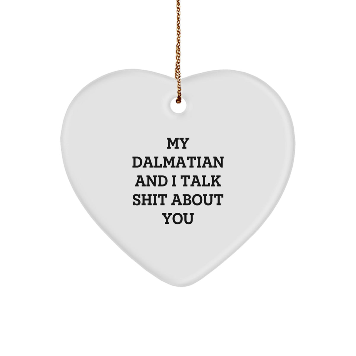 Dalmatian Heart Ornament Keepsake for Him Surprise Christmas Gift - Image 1