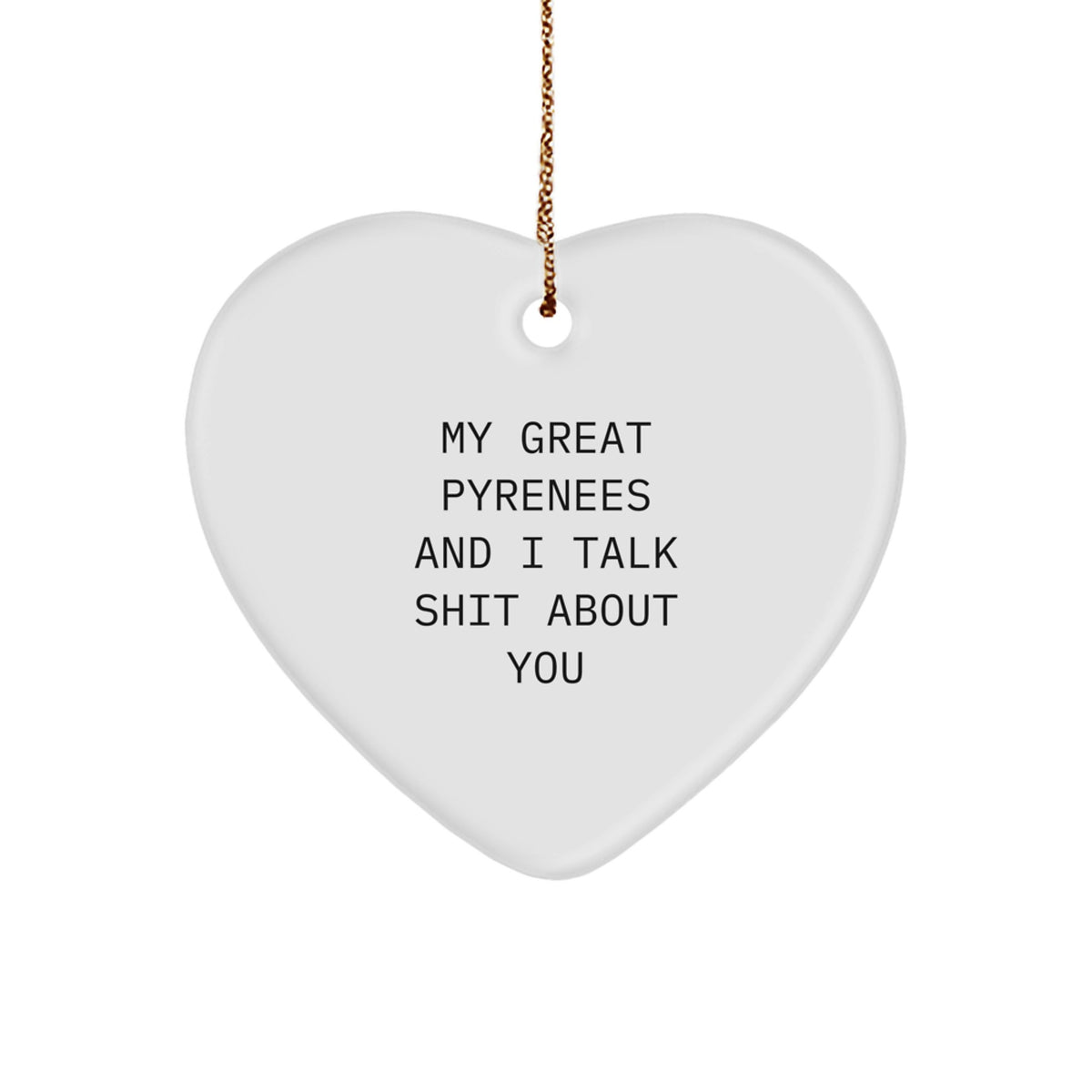 Great Pyrenees Heart Keepsake Christmas Ornament for Him Gift - Image 1