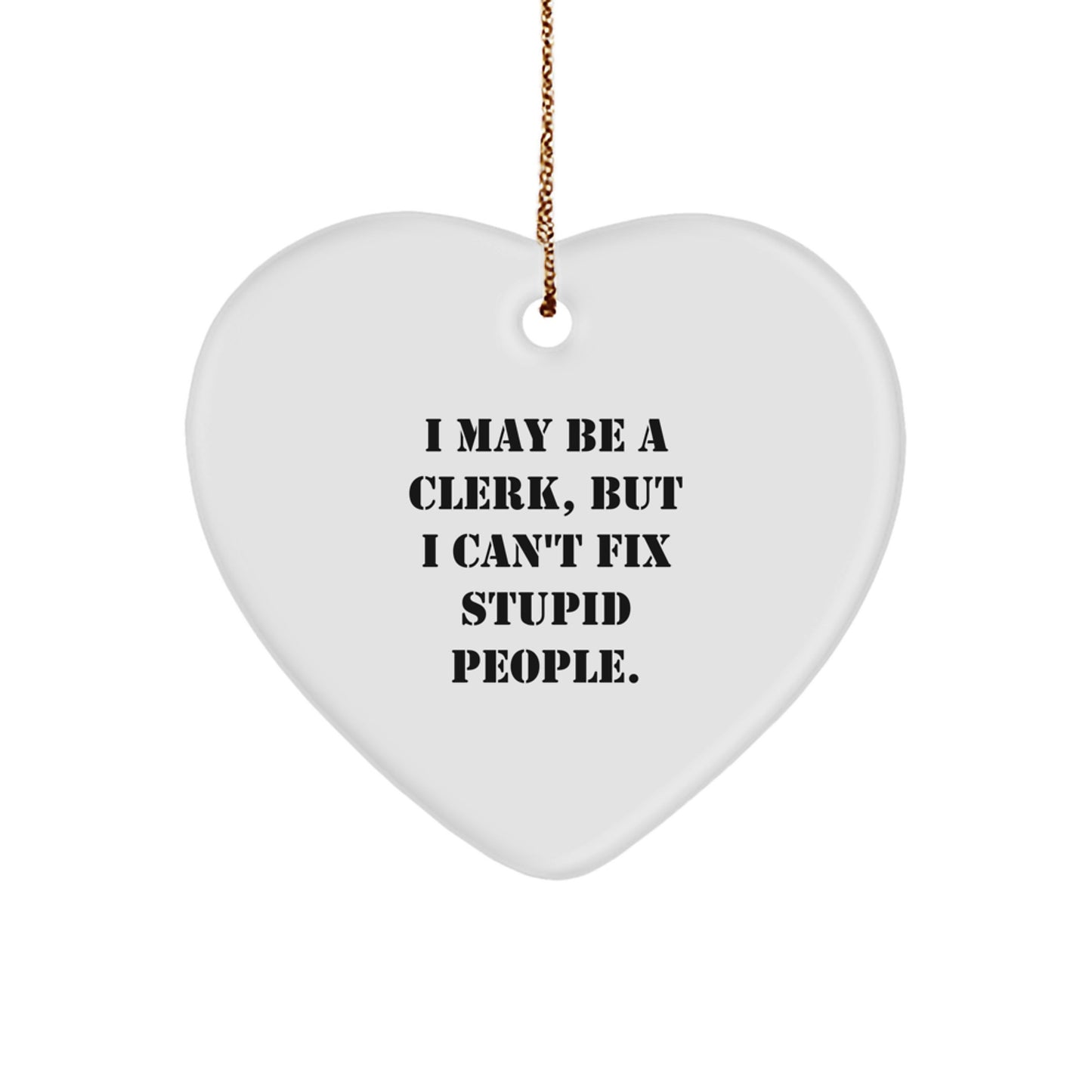 Christmas Gift for Roommates Collectible Clerk Heart Ornament - Image 1