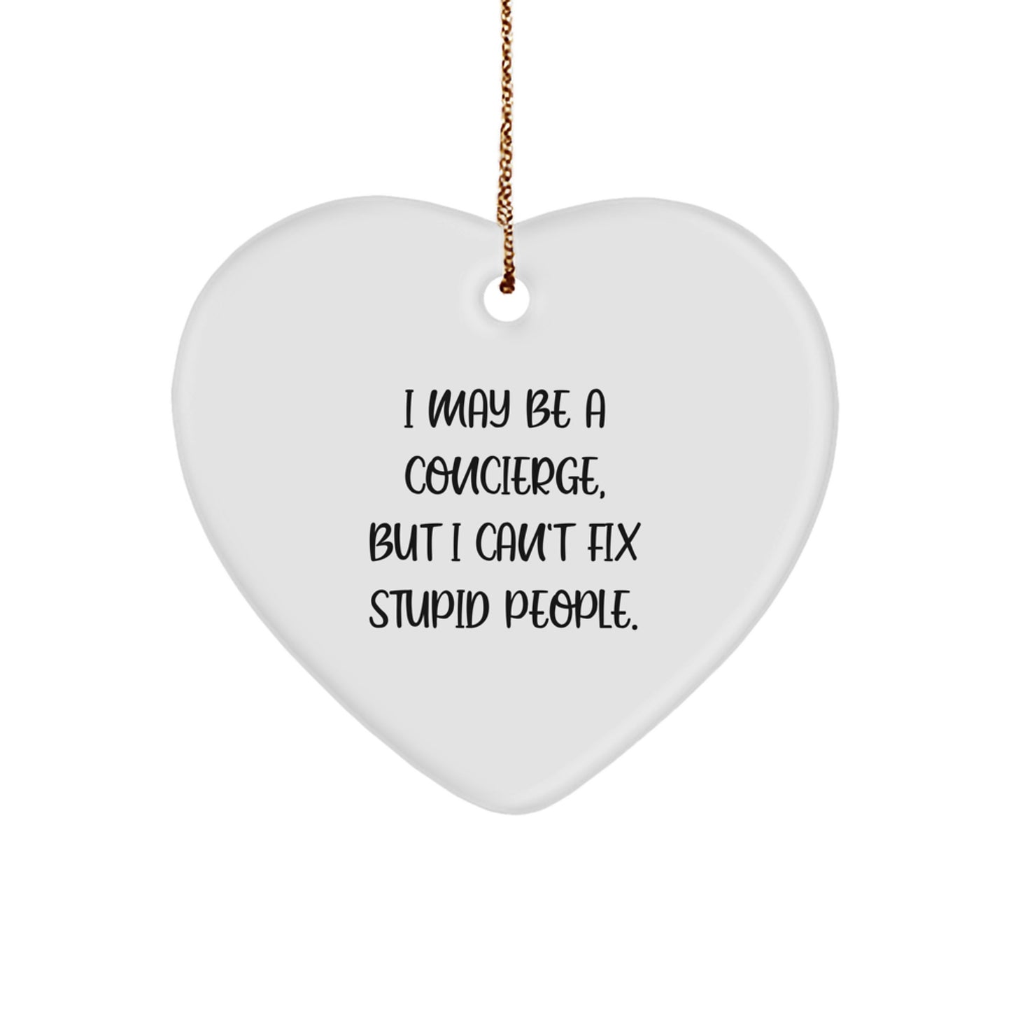 Christmas Gift for Her Concierge Heart Ornament Present With Quote - Image 1