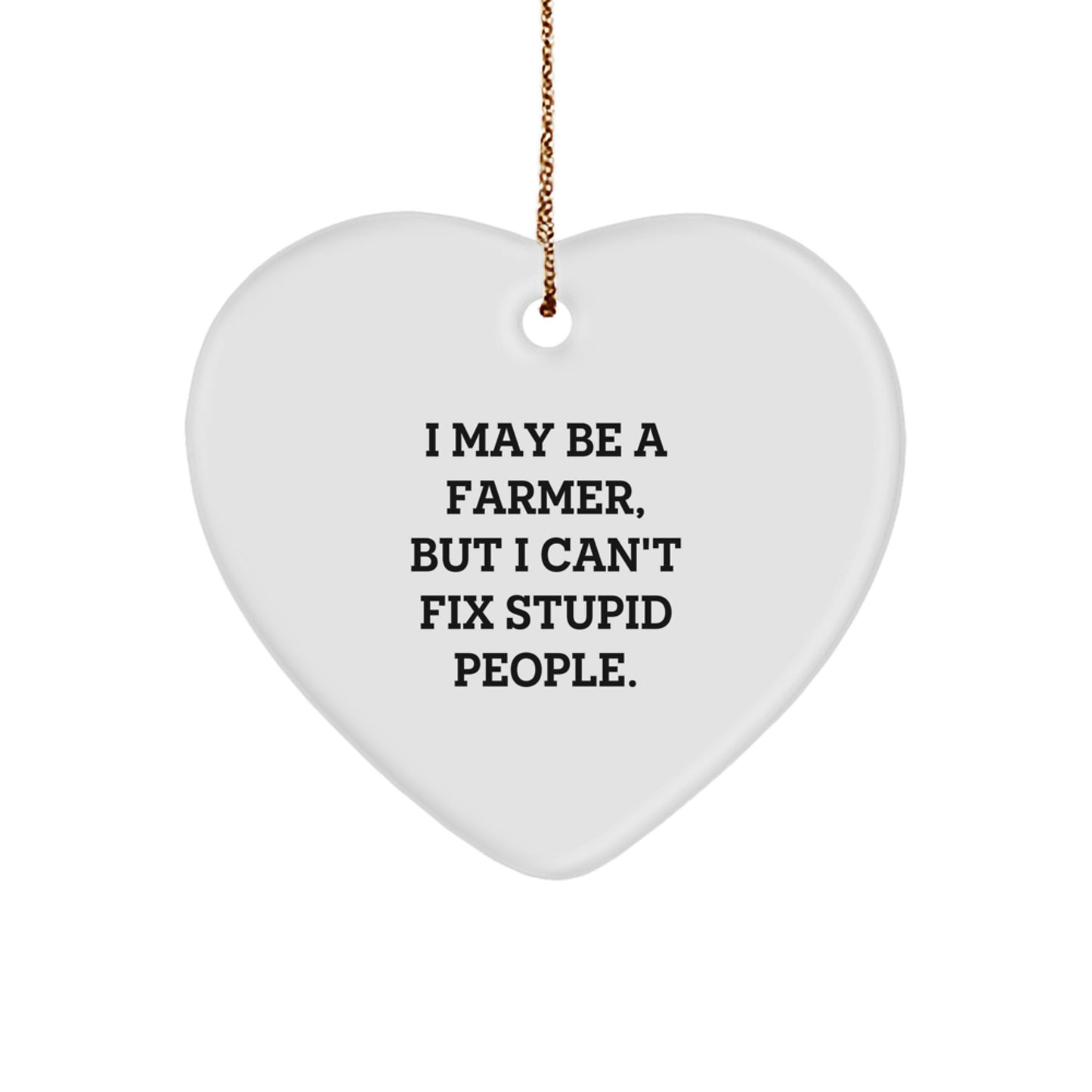 Funny Farmer Heart Ornament Gifts for Men from Friends, Unique Christmas Unique Gifts for Farmer - Image 1