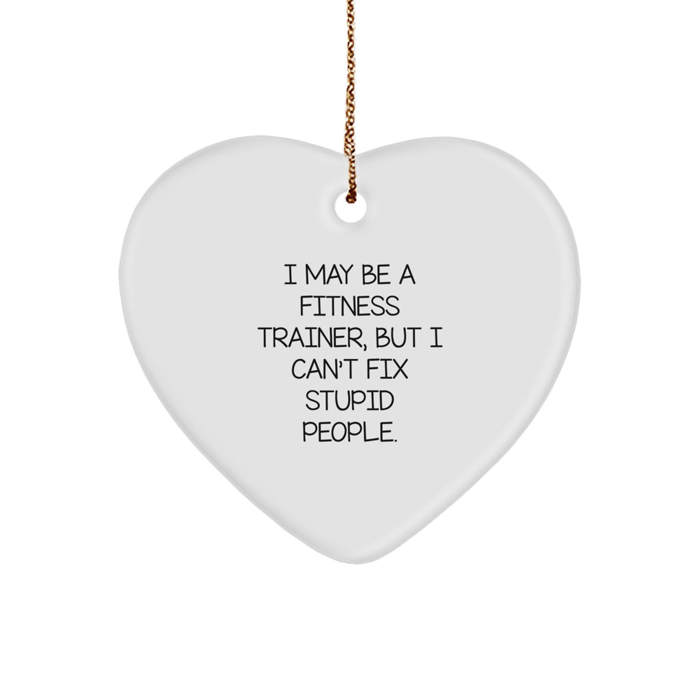 Funny Fitness Trainer Gift for Men - I May Be A Fitness Trainer But I Cant Fix Stupid People - Image 1