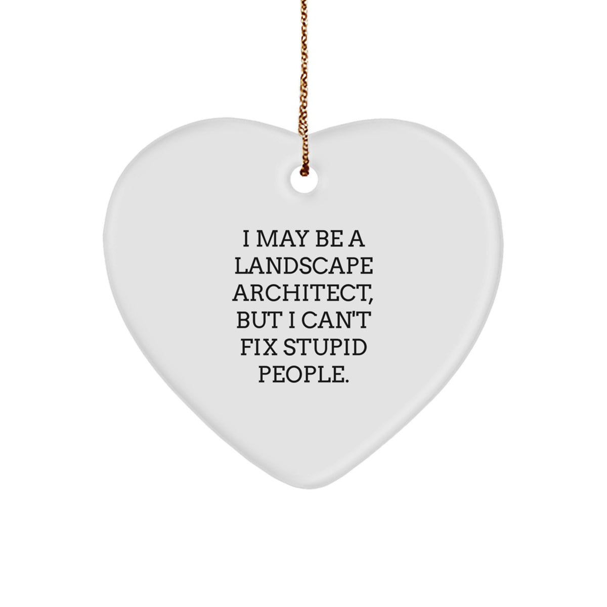 Christmas Gift for Her Landscape Architect Heart Ornament Present - Image 1