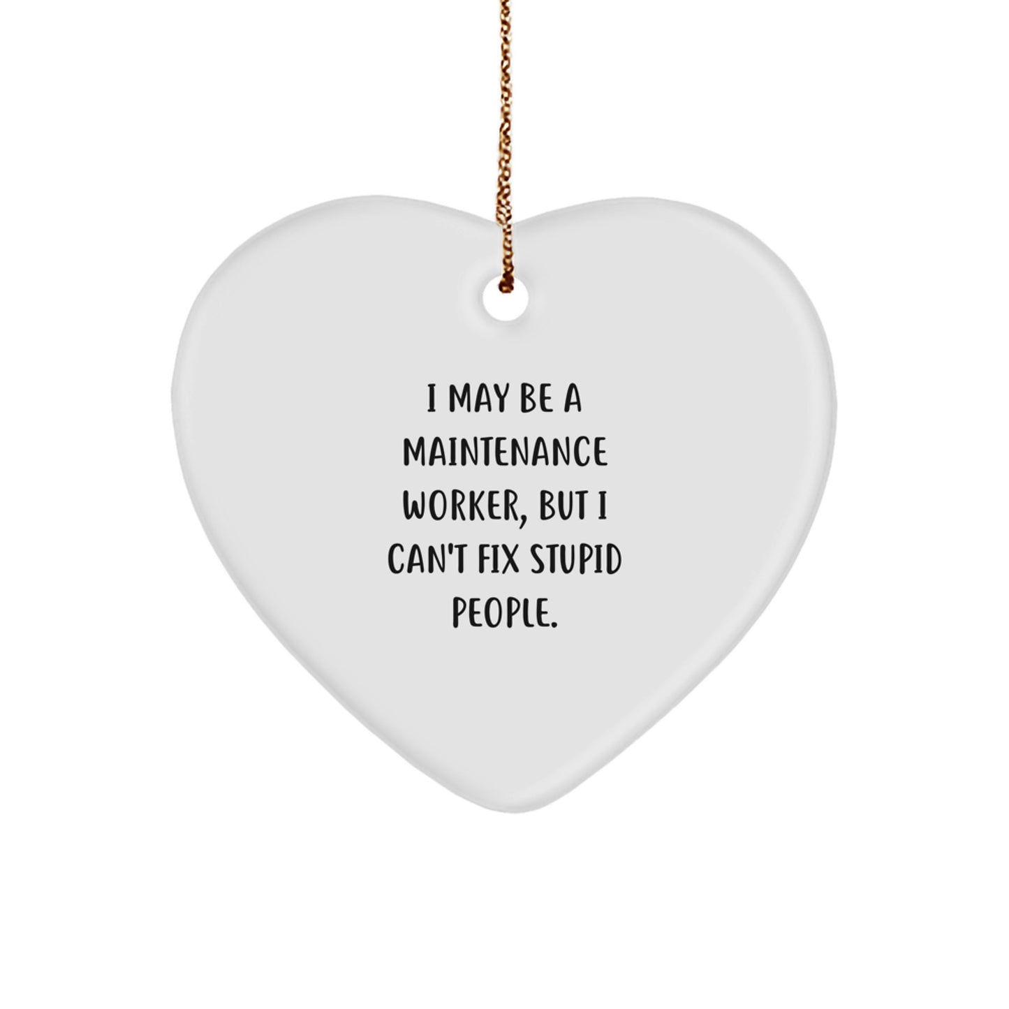 For Him Maintenance Worker Keepsake Christmas Unique Gift Heart Ornament - Image 1
