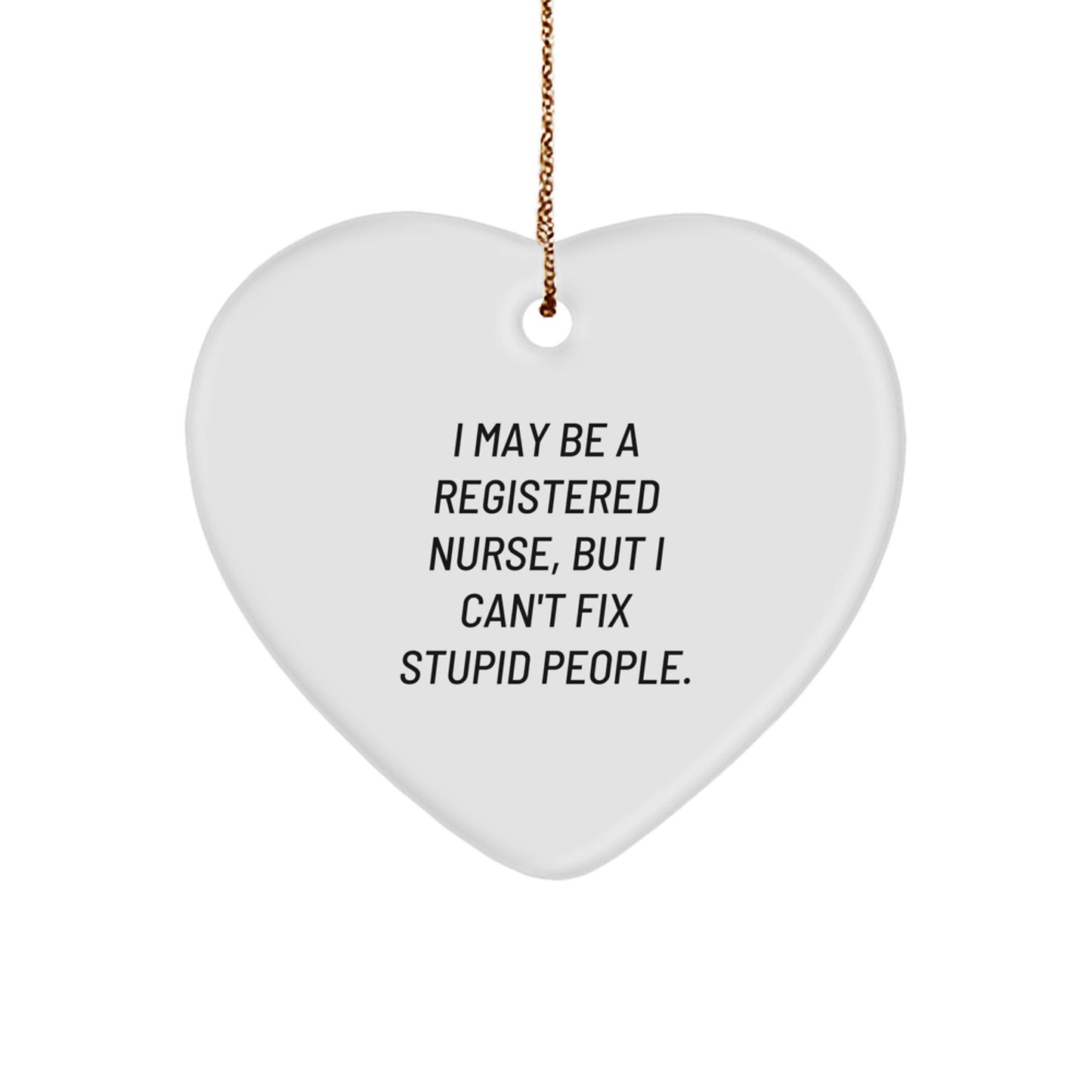 Registered Nurse Heart Ornament Christmas Gift Idea for Coworkers - Image 1