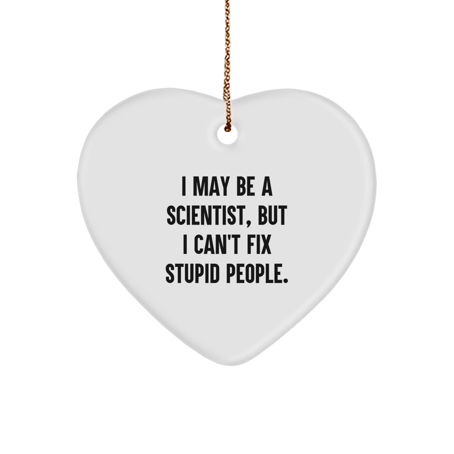Funny Scientist Gifts from Friends - I May Be a Scientist Heart Ornament for Men - Christmas Unique Gifts for Him - Image 1