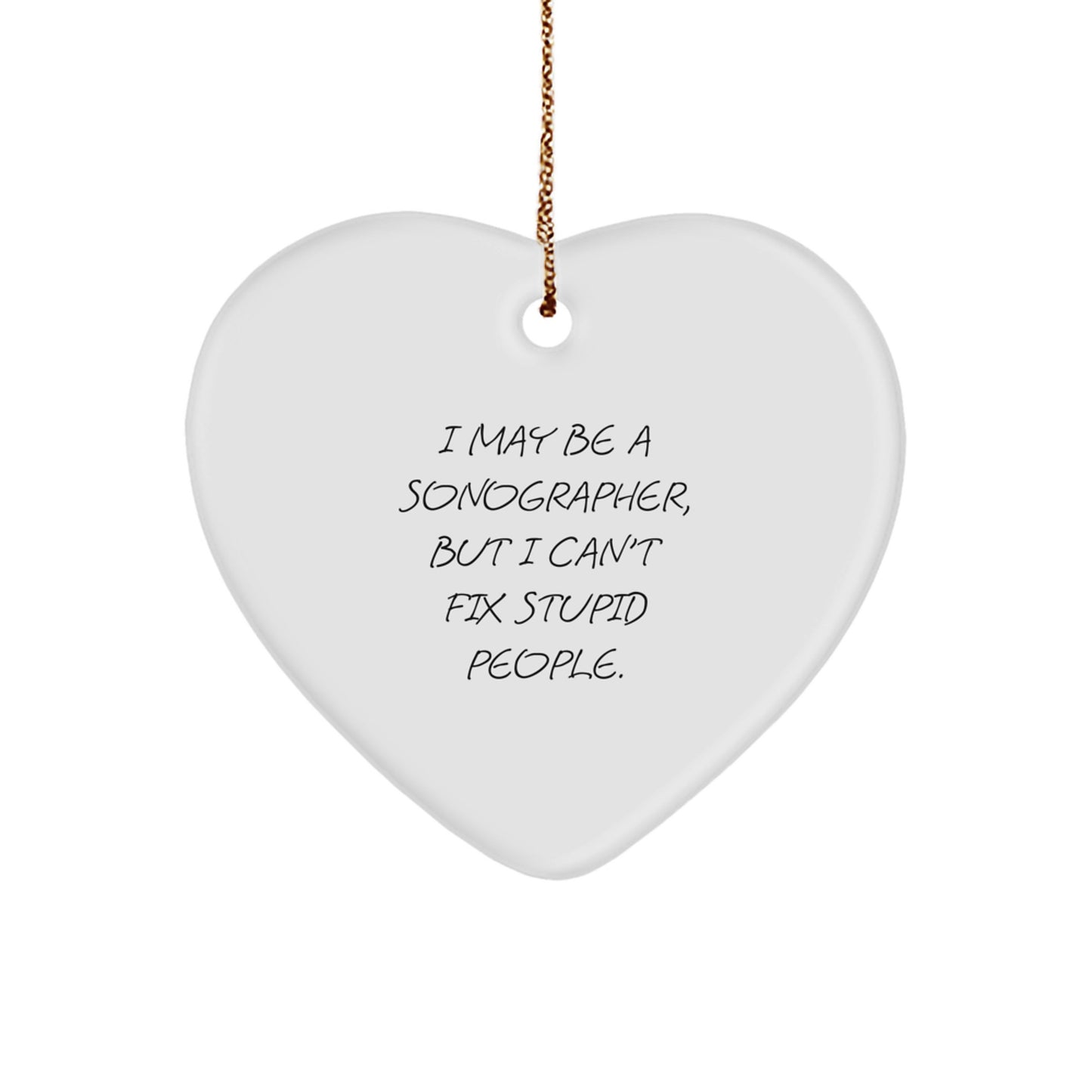 Sonographer Heart Ornament Idea Christmas Gift for Coworkers - Image 1